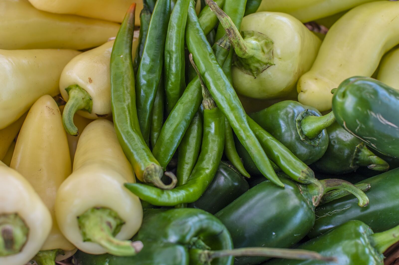 Nikon D5 sample photo. Peppers, farmers market, open photography