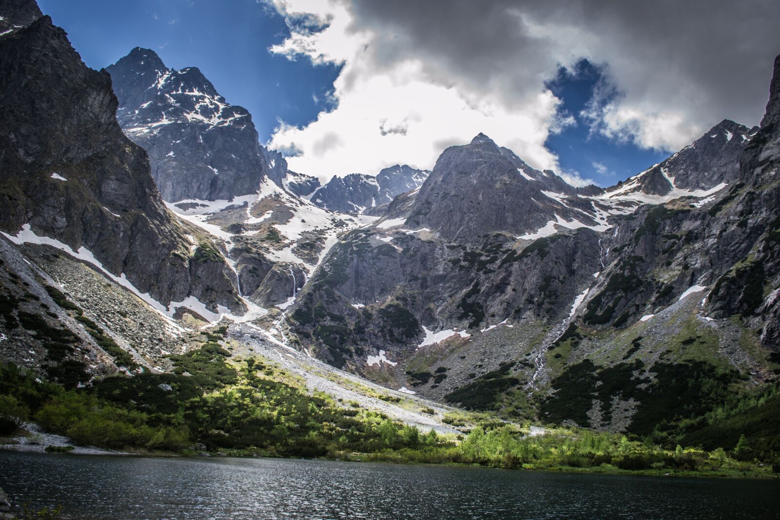 Nikon D3100 sample photo. Lake, mountains, clouds photography