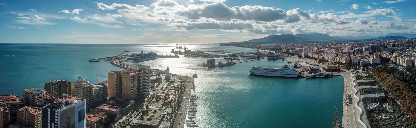 DJI FC220 sample photo. Malaga, port, bay photography