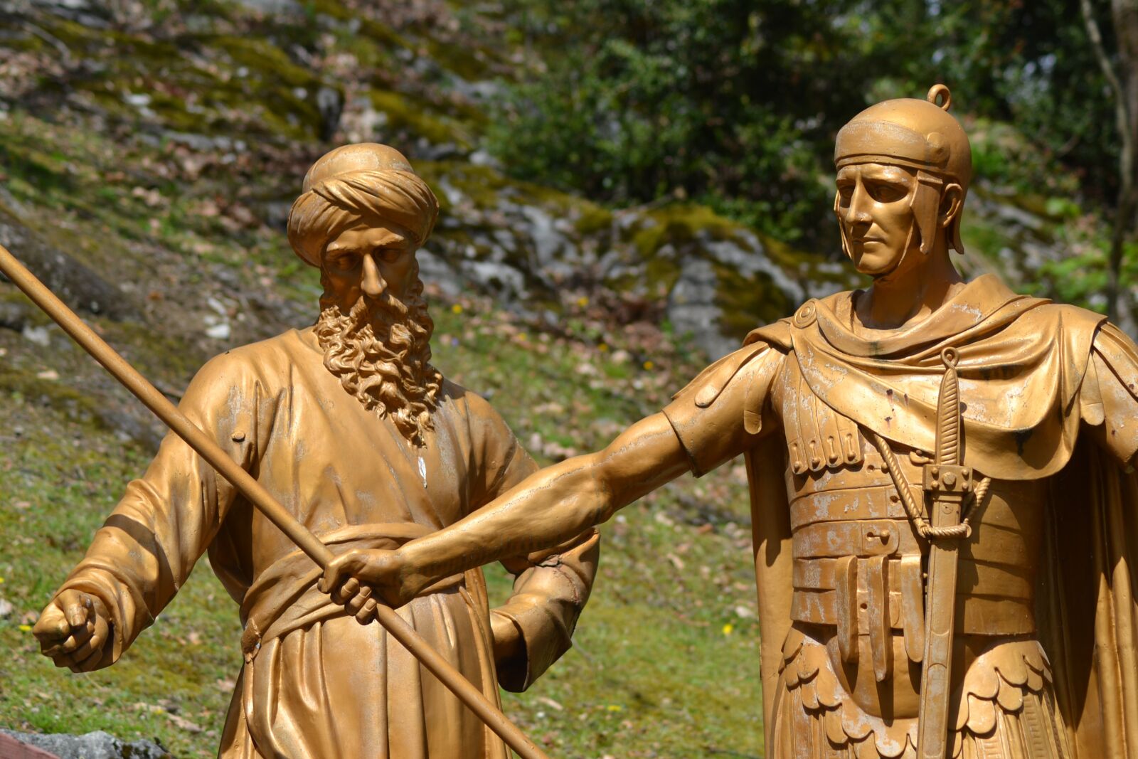 Nikon D3100 sample photo. Statues, men, centurion photography
