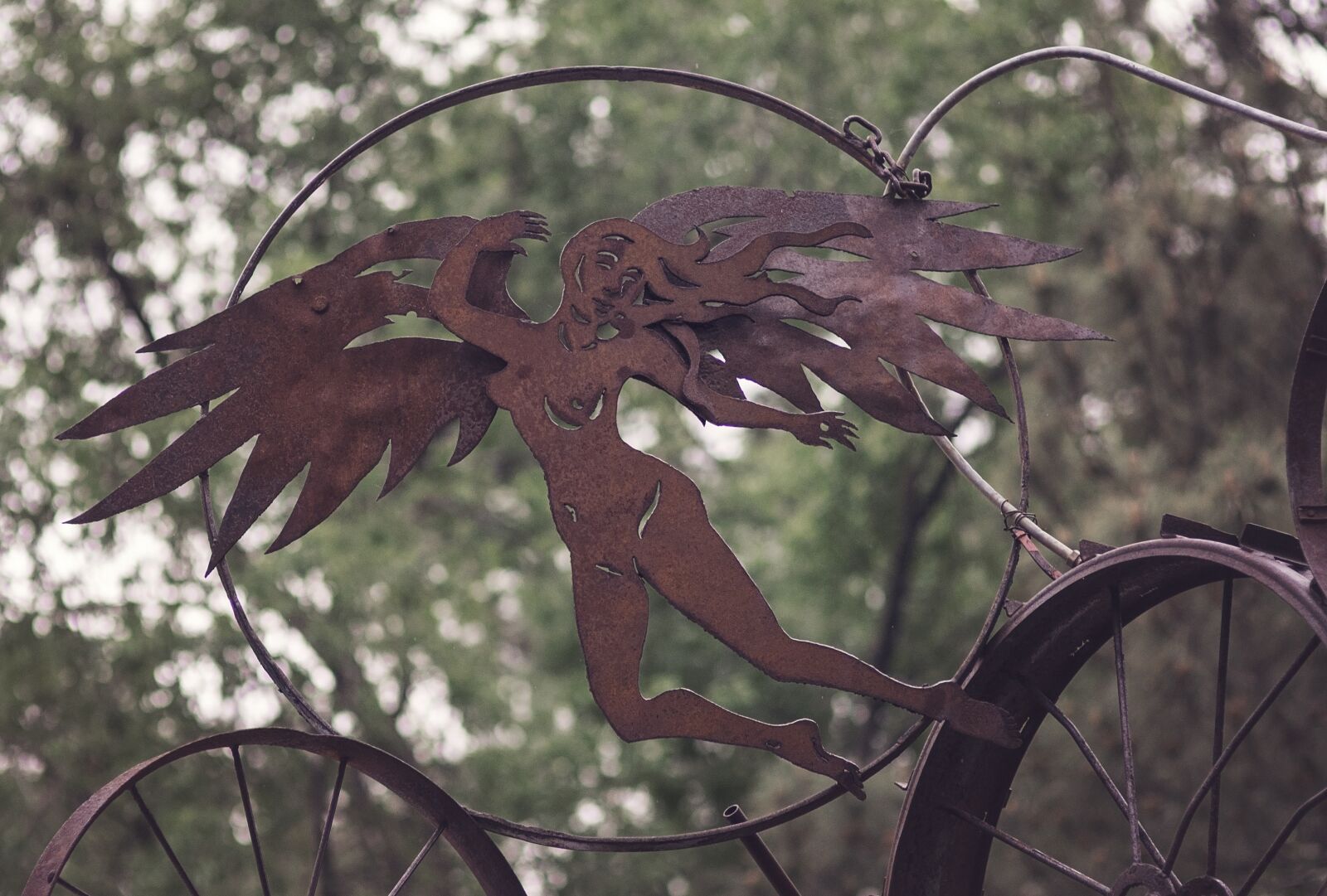 Nikon D750 sample photo. Angel, steampunk, metal photography