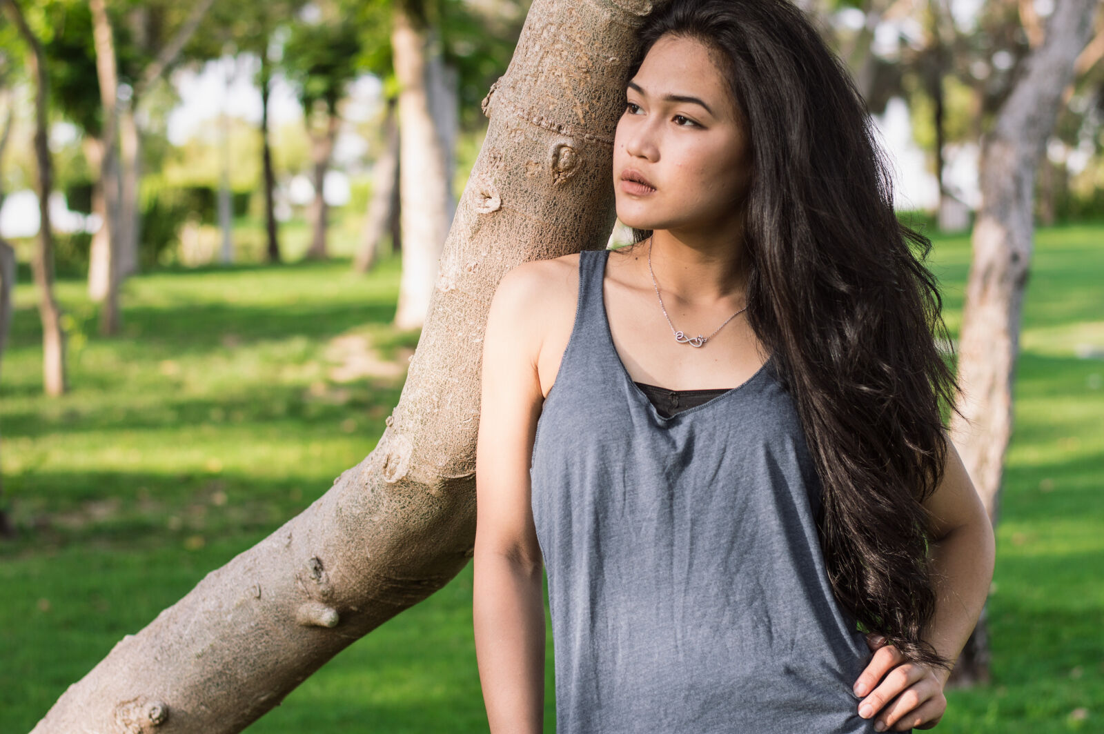 Nikon D3200 + Nikon AF-S Nikkor 50mm F1.8G sample photo. Crossfit, model, park, racerback photography