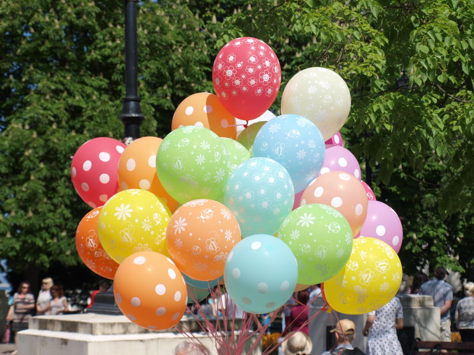 Olympus E-520 (EVOLT E-520) sample photo. Balloons, color, holiday photography