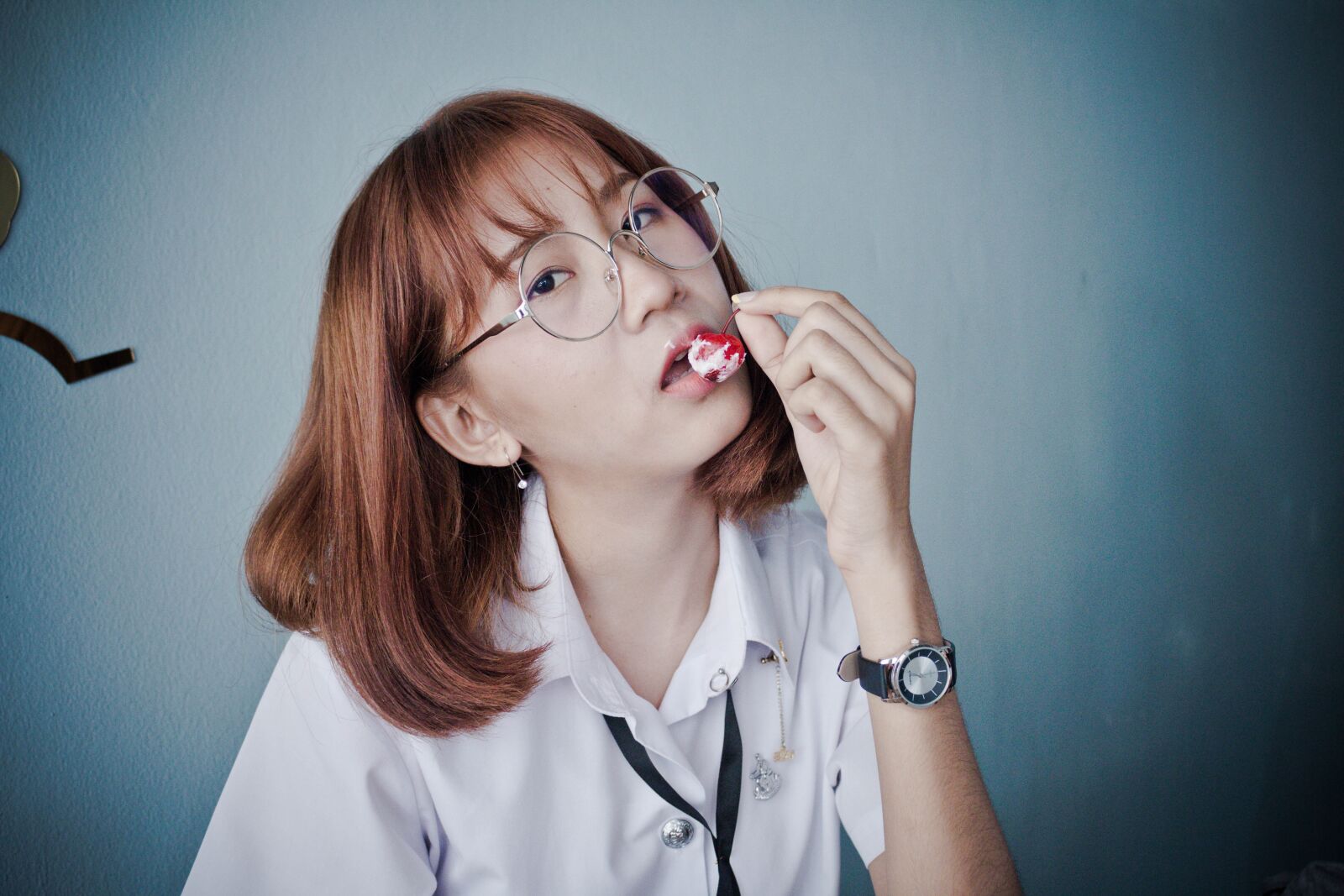 Canon EOS 70D sample photo. Cherry, kiss, sexy photography