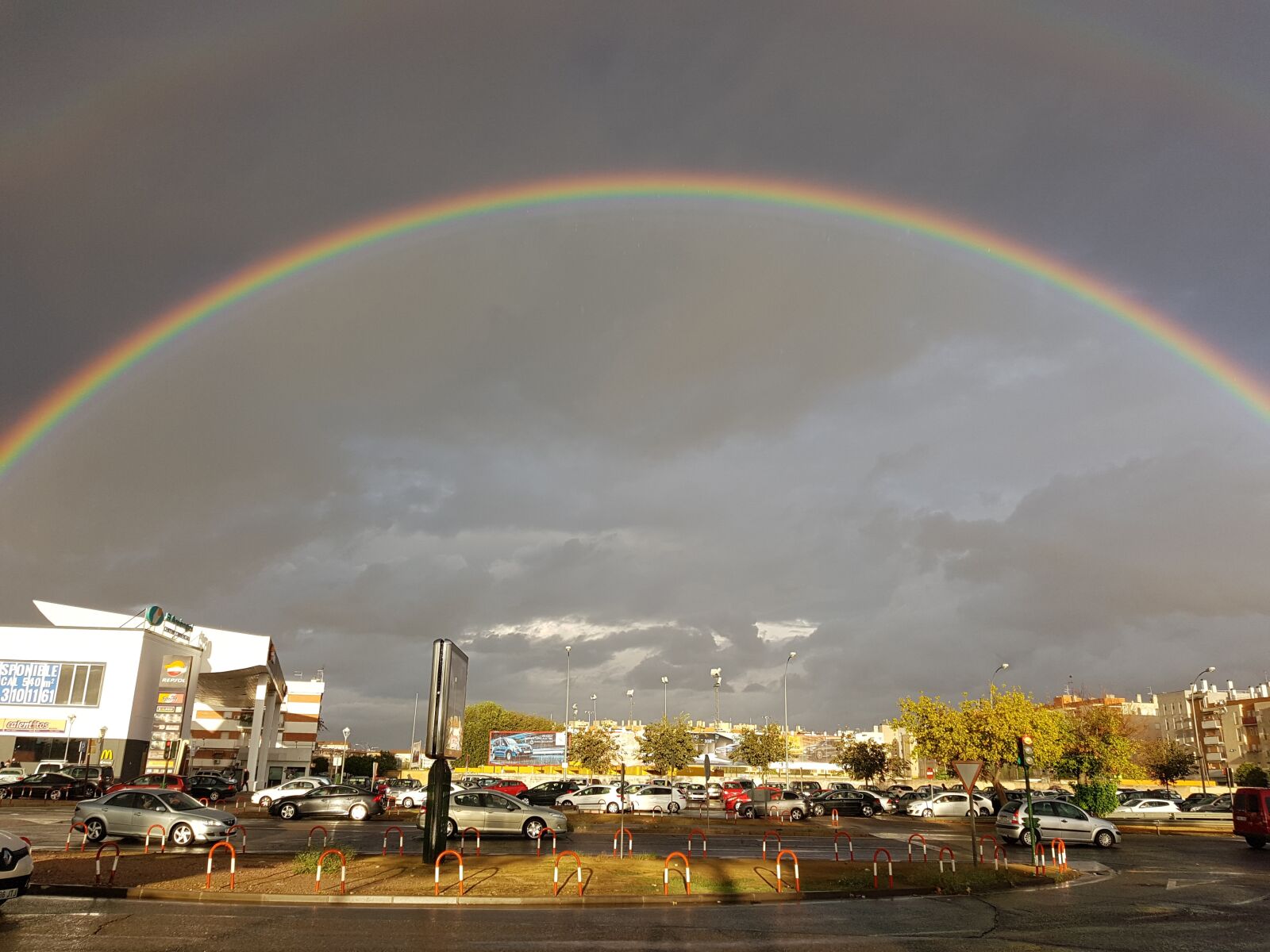 Samsung Galaxy S7 Edge sample photo. Rainbow, clouds, sky photography