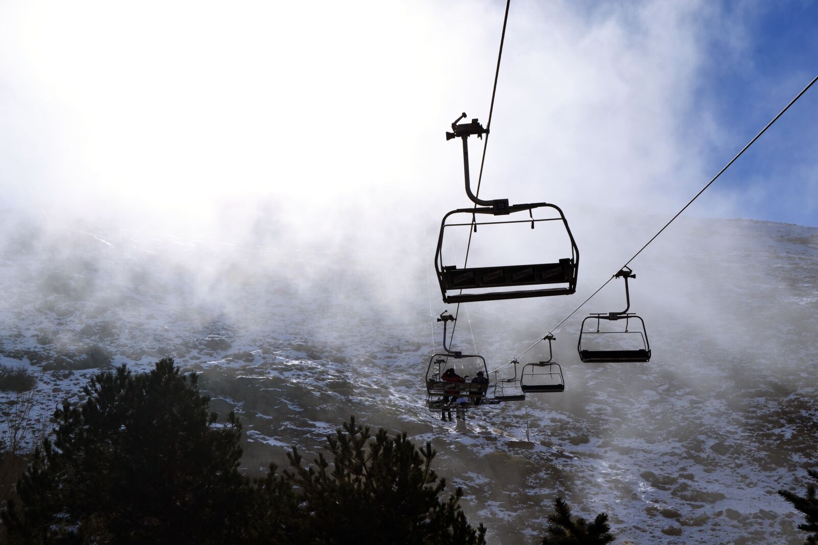 Nikon D3100 sample photo. Sierra nevada, snow, fog photography