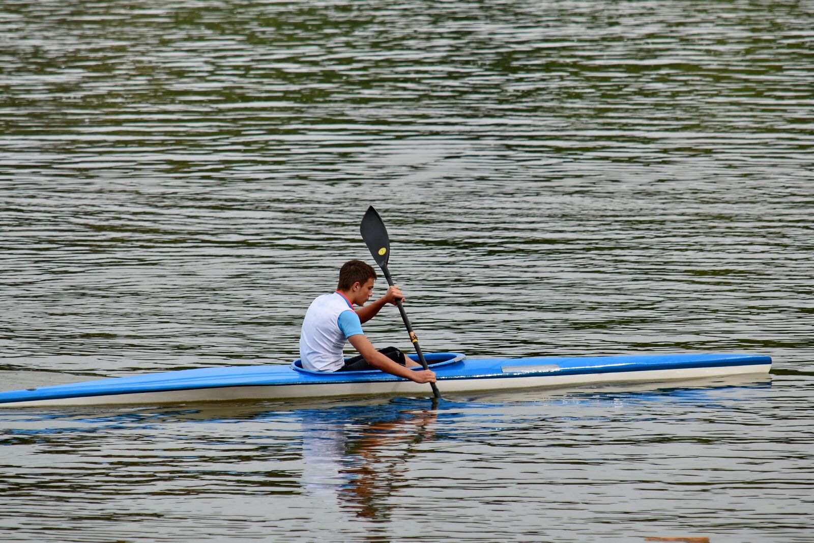 Nikon D5500 sample photo. Canoe, water, oar, competition photography
