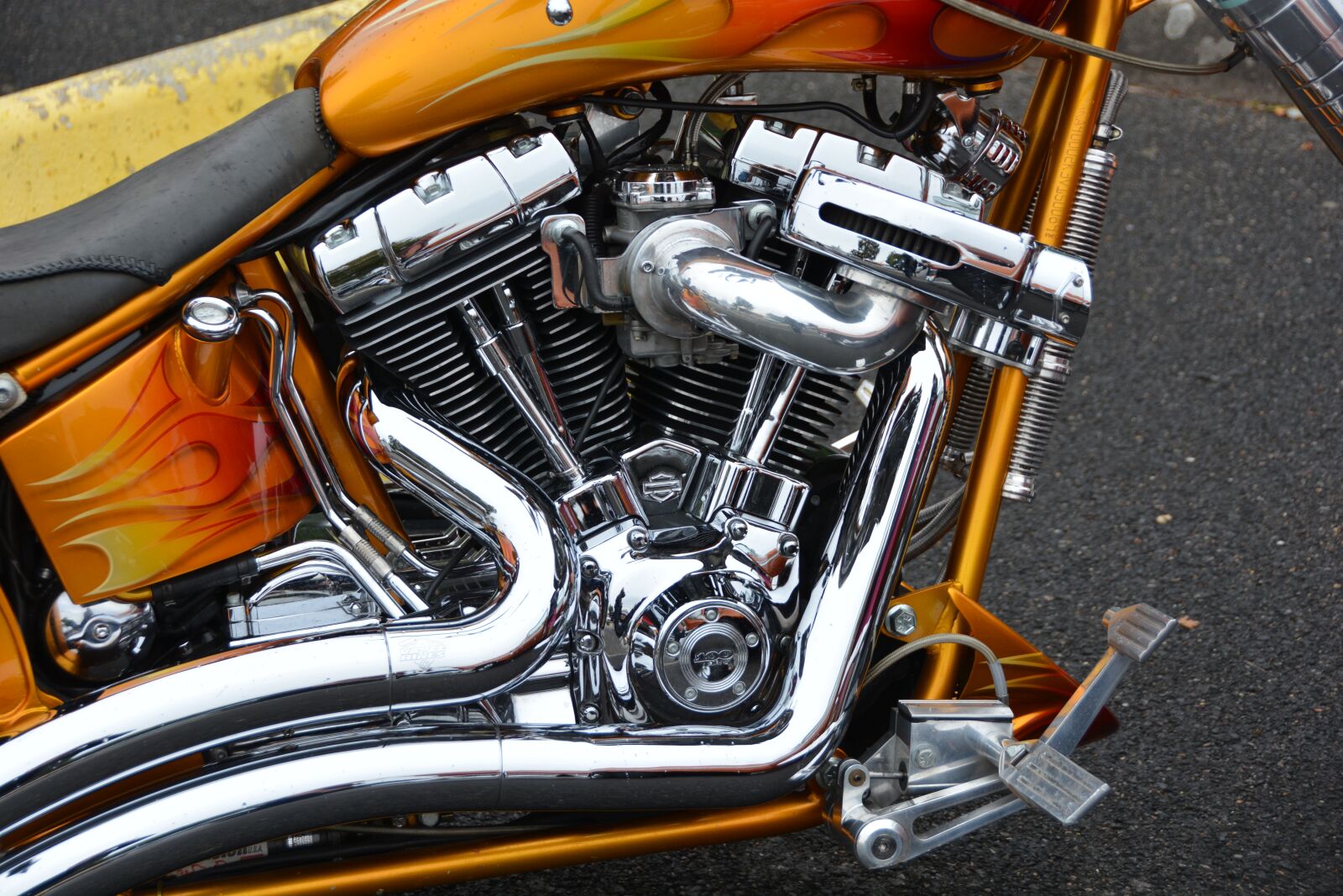Nikon D7100 sample photo. Motorcycle, engine, chrome photography