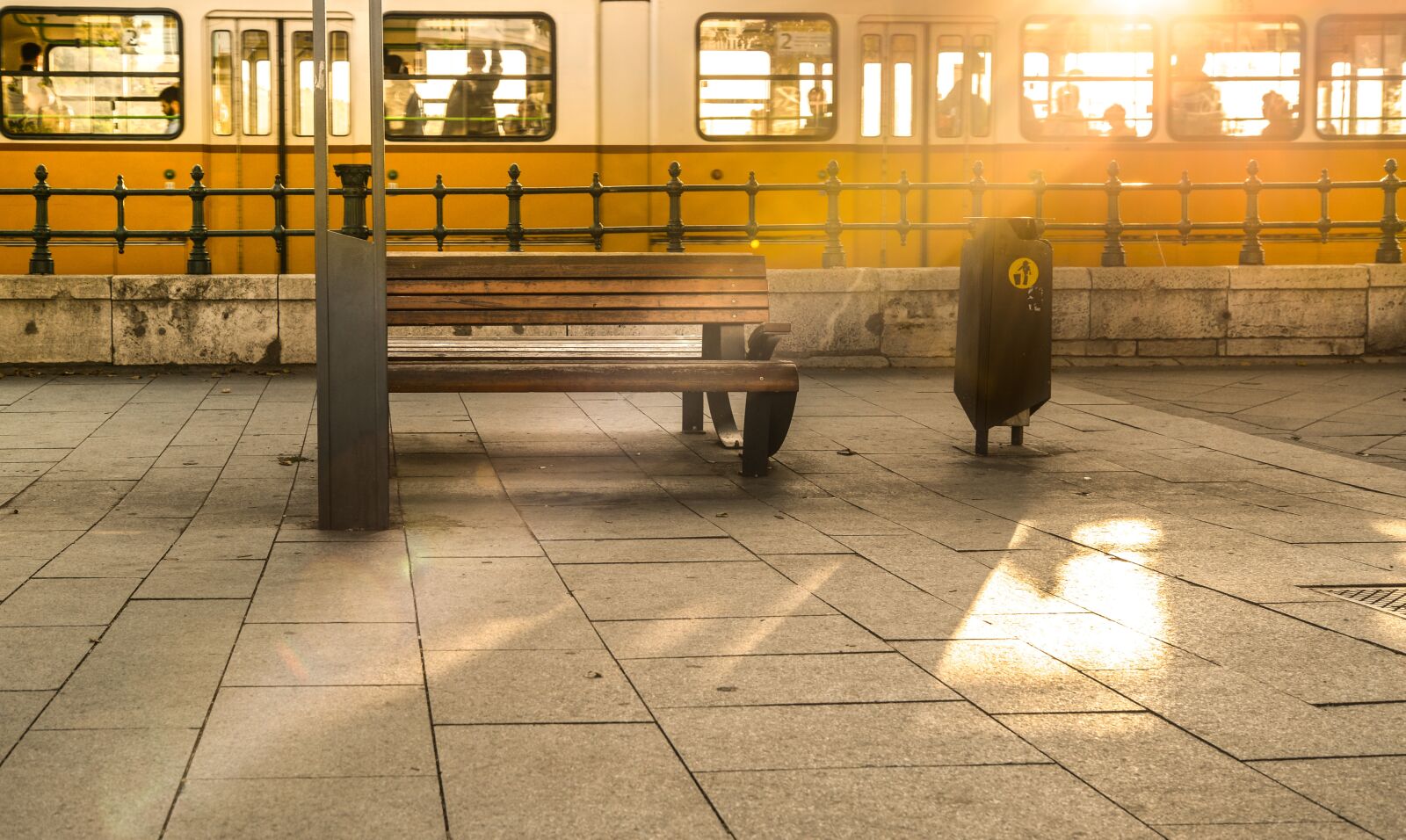 Nikon D610 sample photo. Tram, sun, burst photography