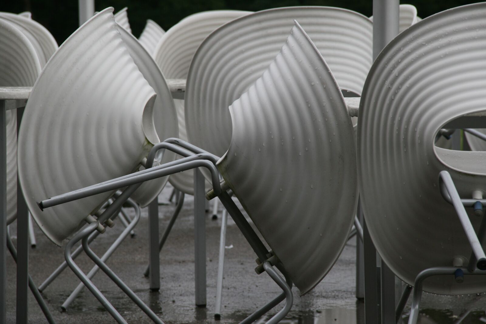 Canon EOS 400D (EOS Digital Rebel XTi / EOS Kiss Digital X) sample photo. Chair, rain, trueb photography