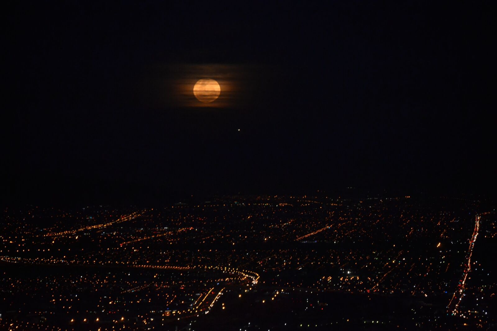 Nikon D3100 sample photo. Cape town full moon photography