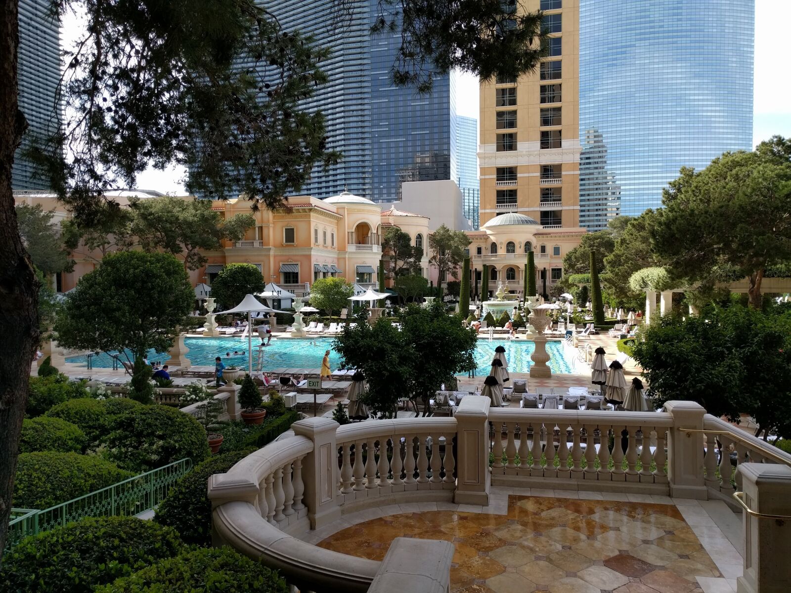 Google Nexus 6P sample photo. Bellagio pool, pool, swimming photography