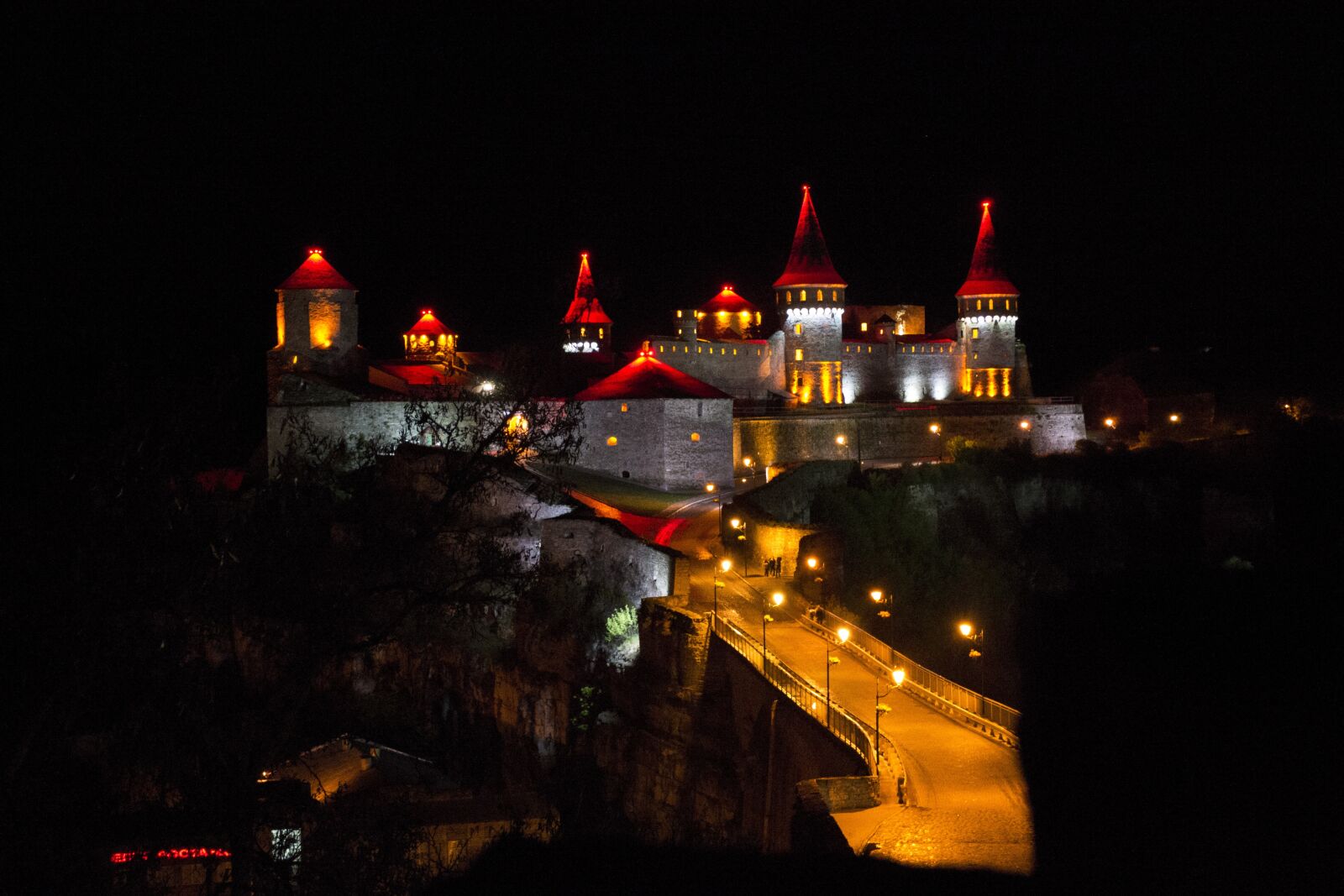 Nikon D3100 sample photo. Kamenets-podolskiy, night, castle photography