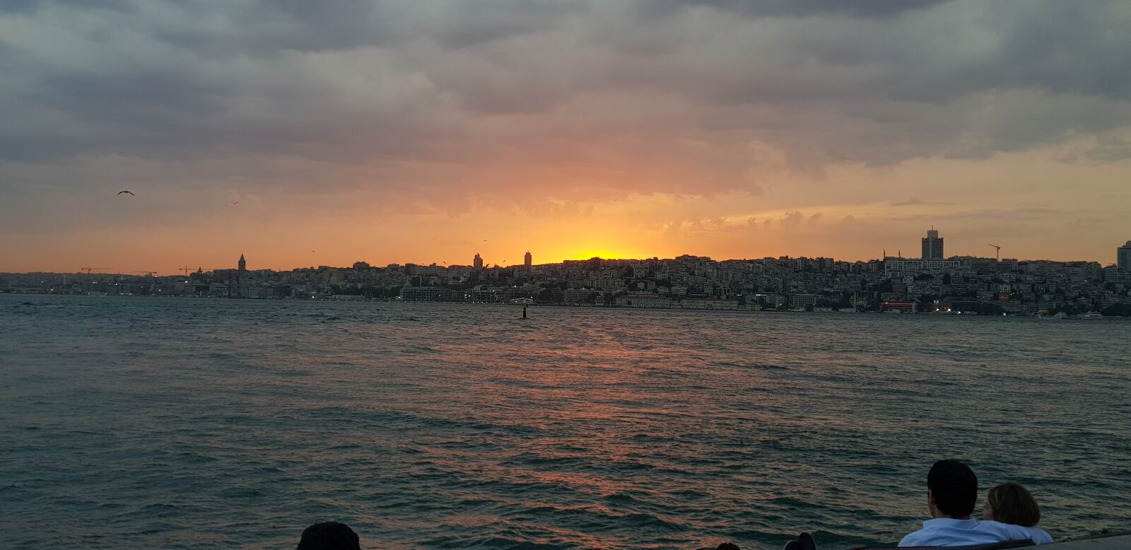Samsung Galaxy S8+ sample photo. Sunset, istanbul, bosporus photography
