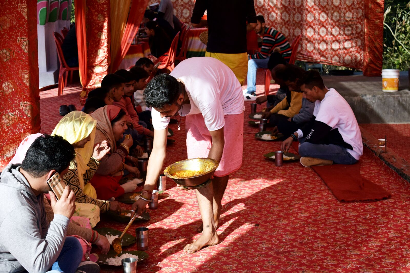 Nikon D3300 sample photo. Community, lunch, himachali dham photography