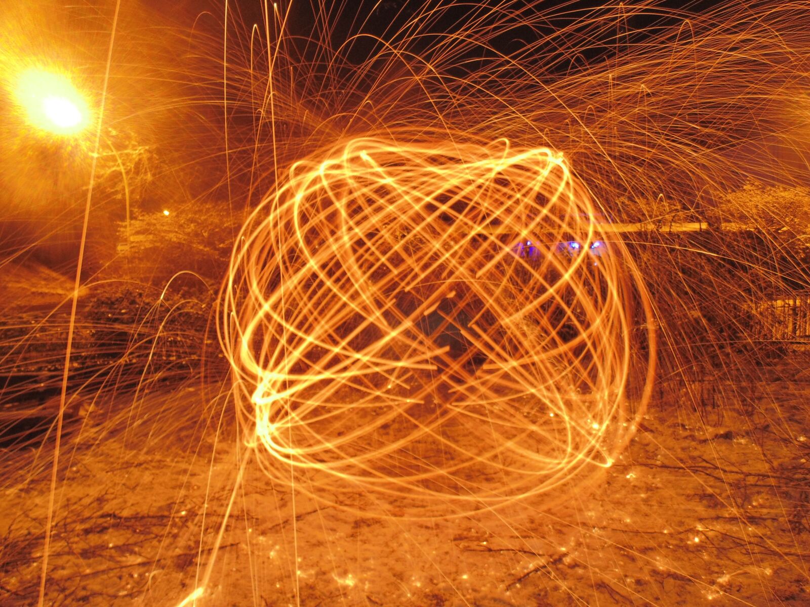 Sony Cyber-shot DSC-H200 sample photo. Long exposure, steel wool photography