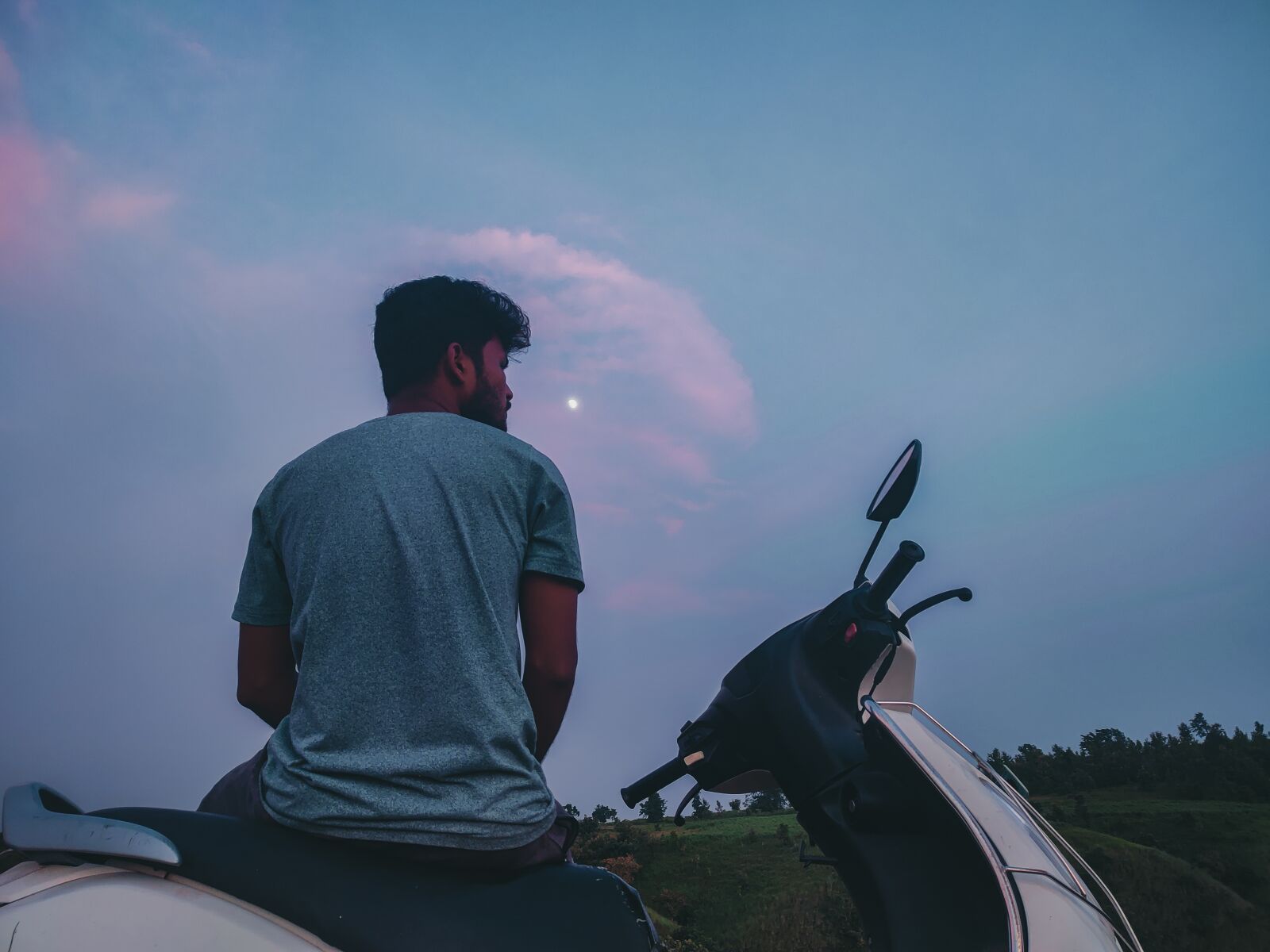 Realme XT sample photo. Khandala, moonlight, blue sky photography