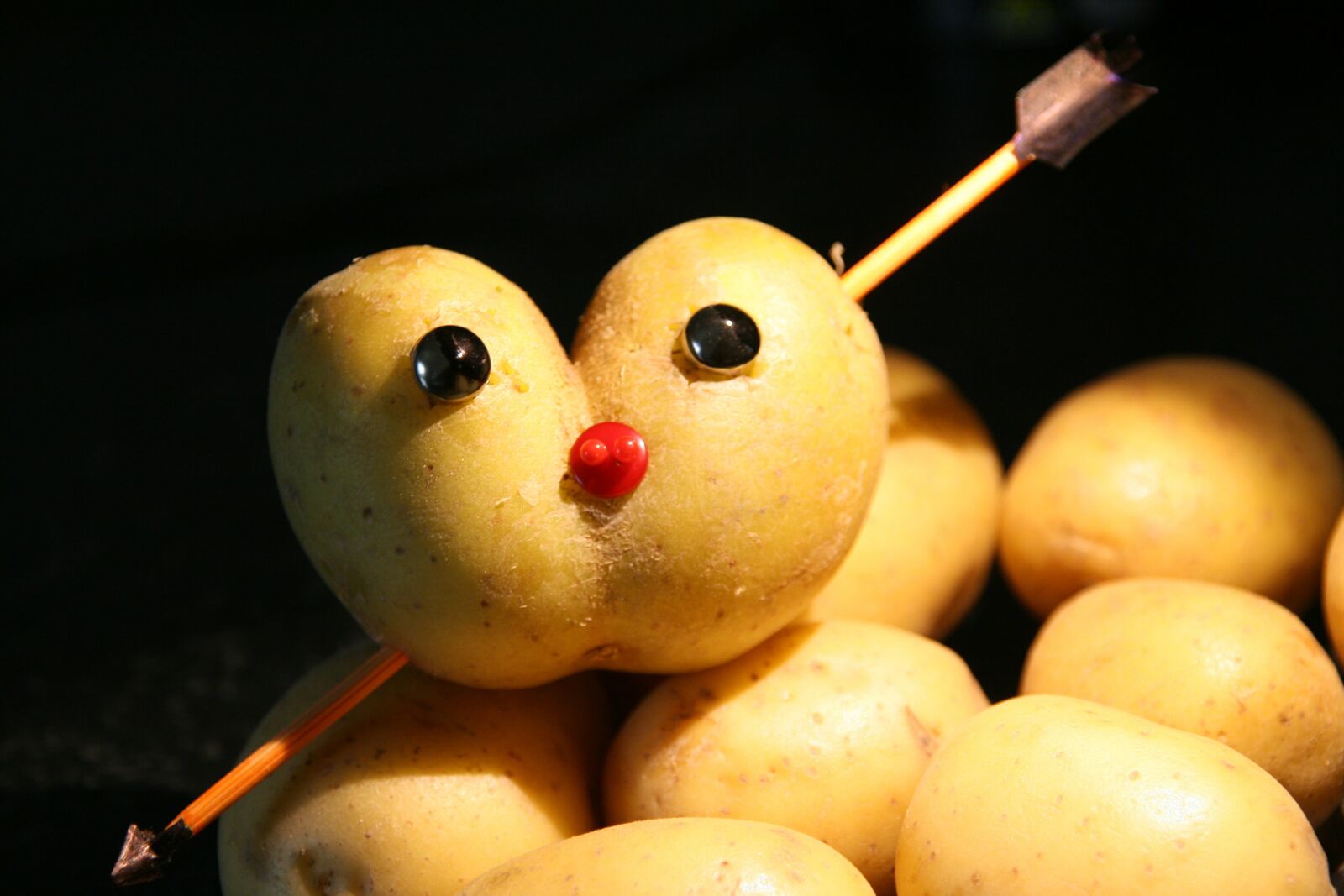 Canon EOS 400D (EOS Digital Rebel XTi / EOS Kiss Digital X) sample photo. Potato, heart-shaped potato, love photography