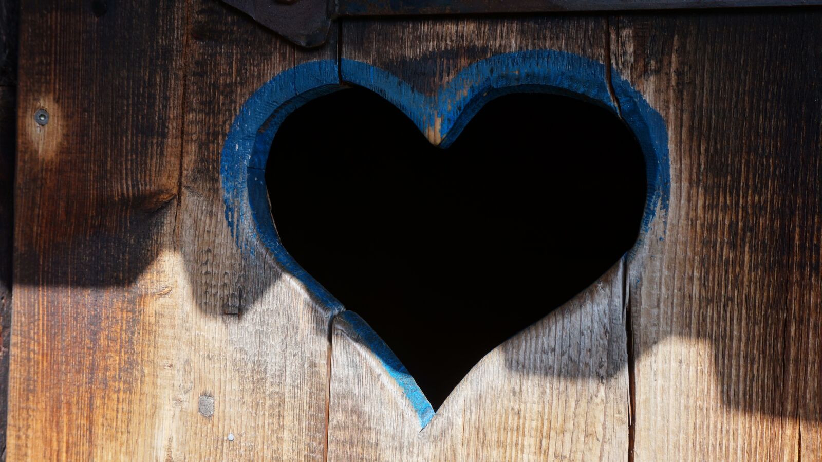 Sony Alpha NEX-3N sample photo. Heart, toilet door, wooden photography