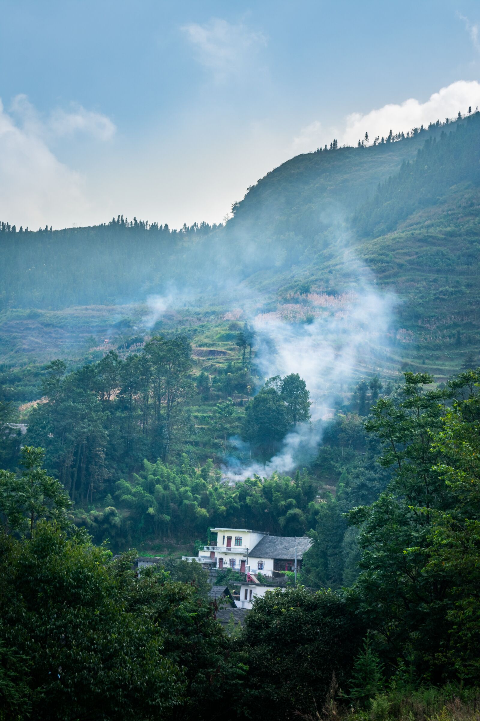 Nikon D3400 sample photo. Mountain, cloud, forest photography