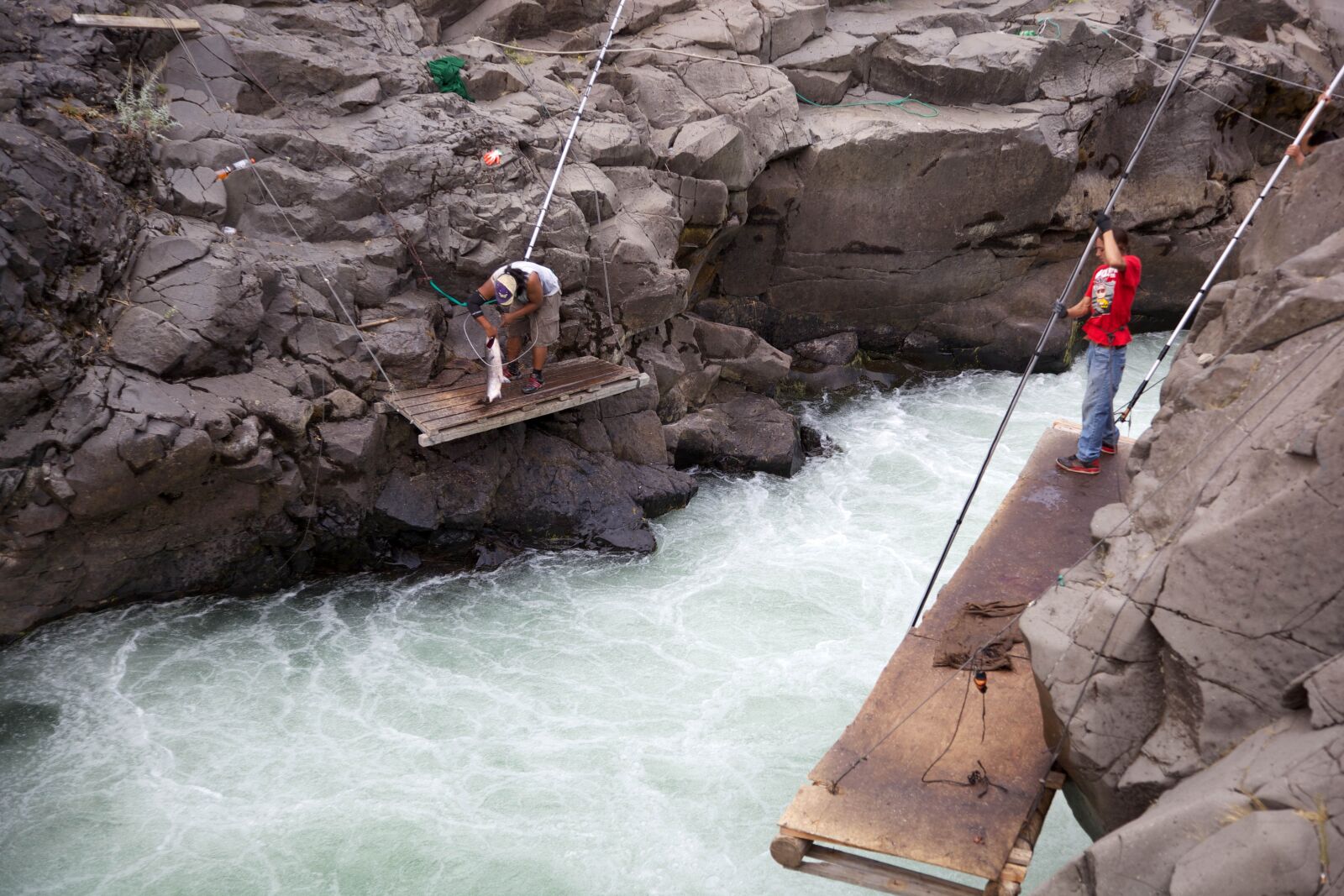 Canon EOS 5D Mark II sample photo. Dip, nets, salmon, fishing photography