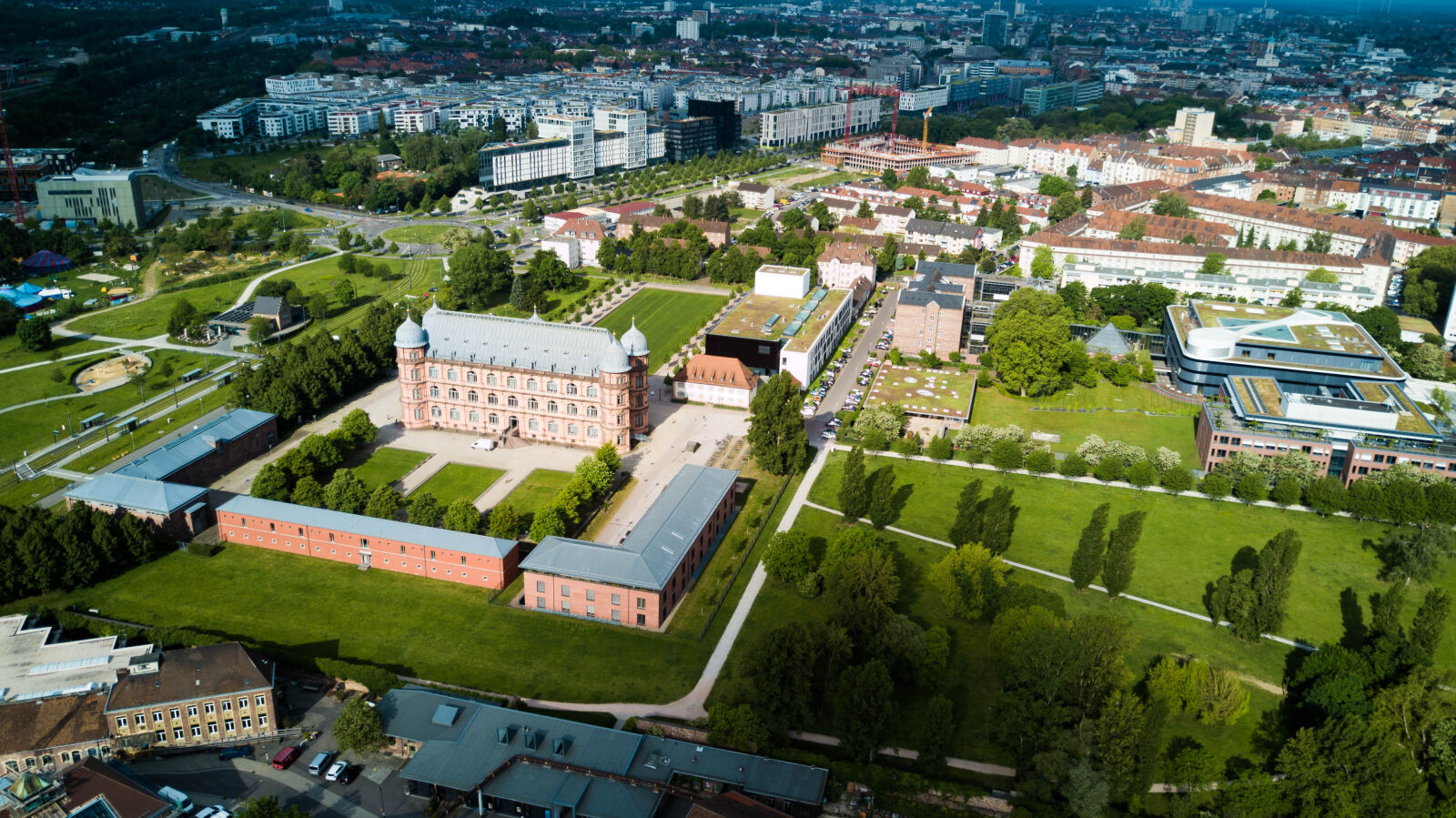 DJI FC220 sample photo. 4k, citypark, gottesauer, schloss photography