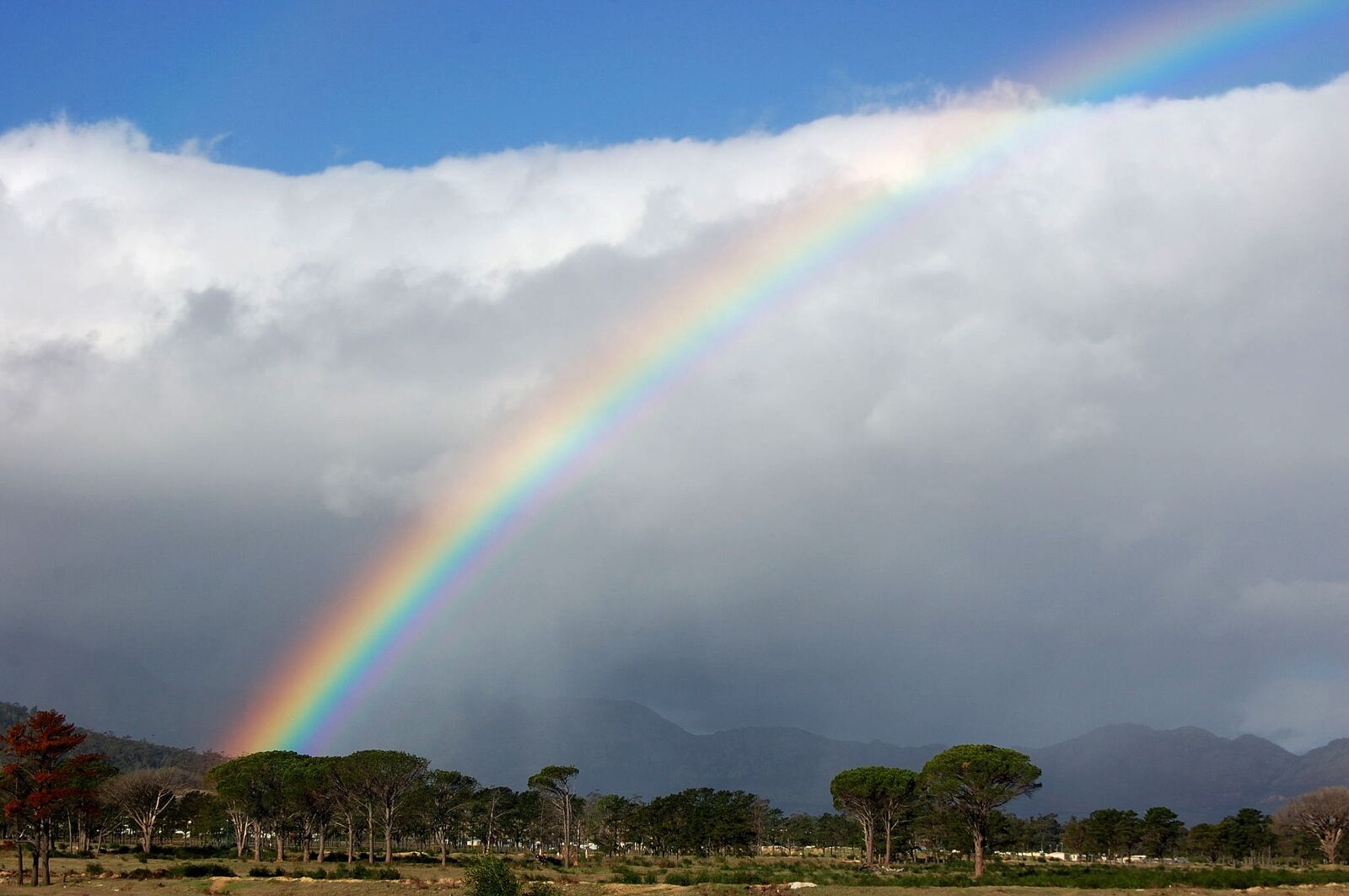 Nikon D40 sample photo. Rainbow, clouds, mountain photography