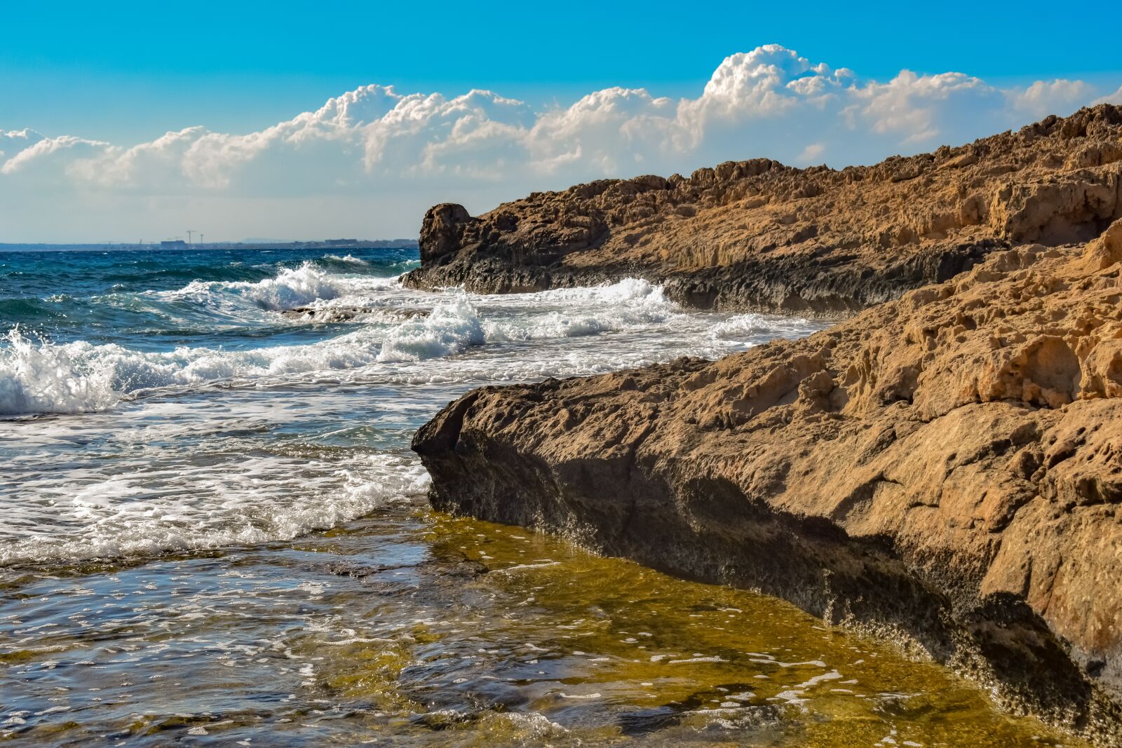 Nikon D3300 sample photo. Rocky coast, rough sea photography