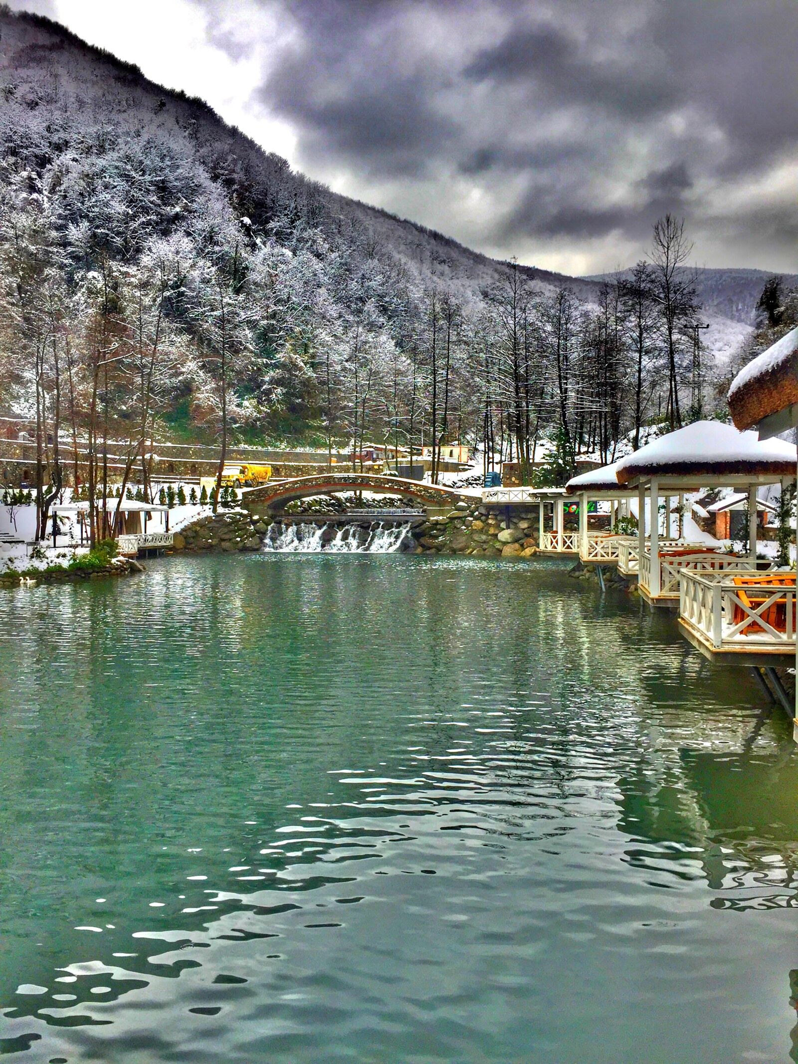 iPhone 6 back camera 4.15mm f/2.2 sample photo. Lake, snow, snowy, mountain photography