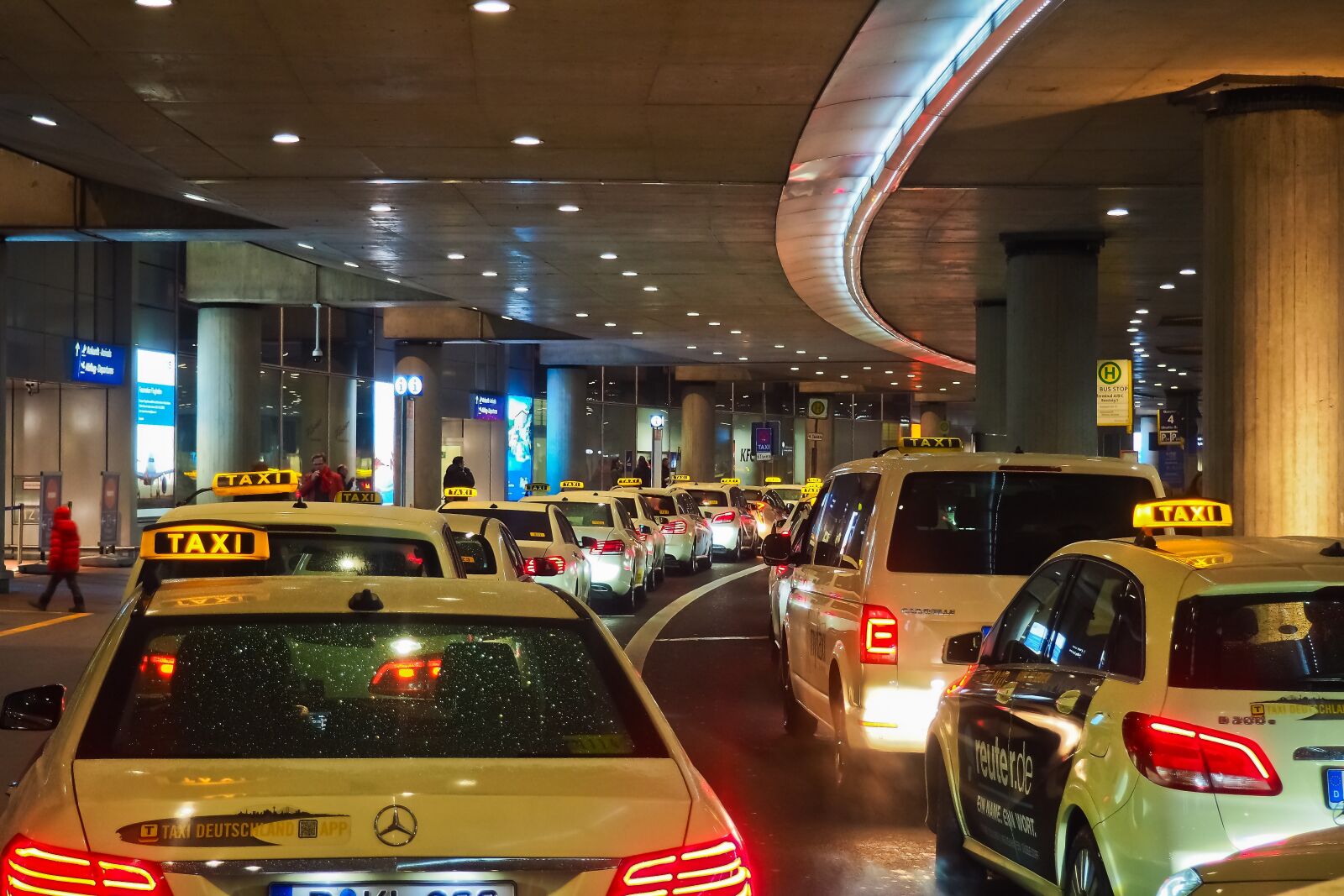 Olympus OM-D E-M10 sample photo. Taxi, airport, travel photography