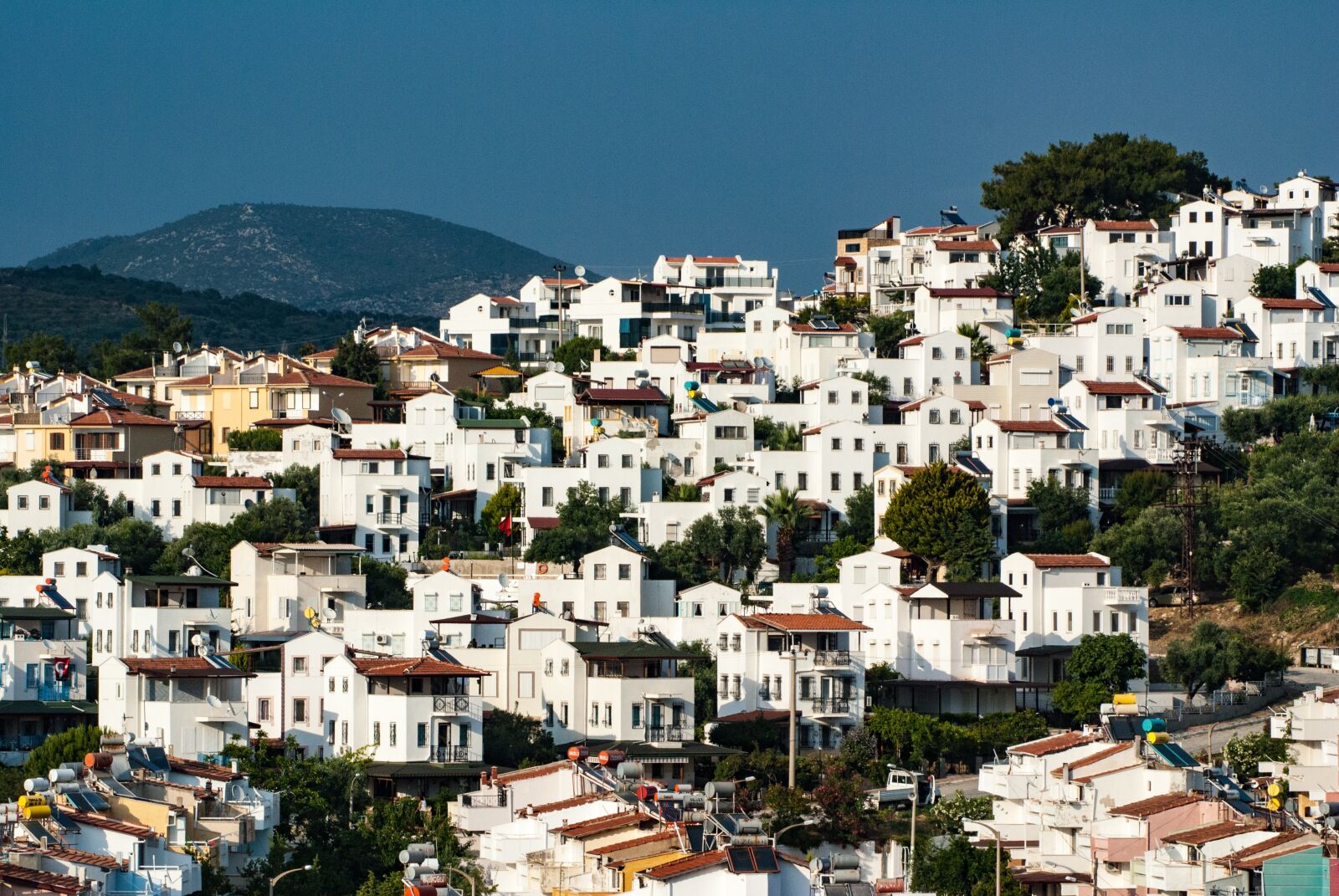 Sony Alpha DSLR-A100 sample photo. Kuşadası, turkey, mountains photography