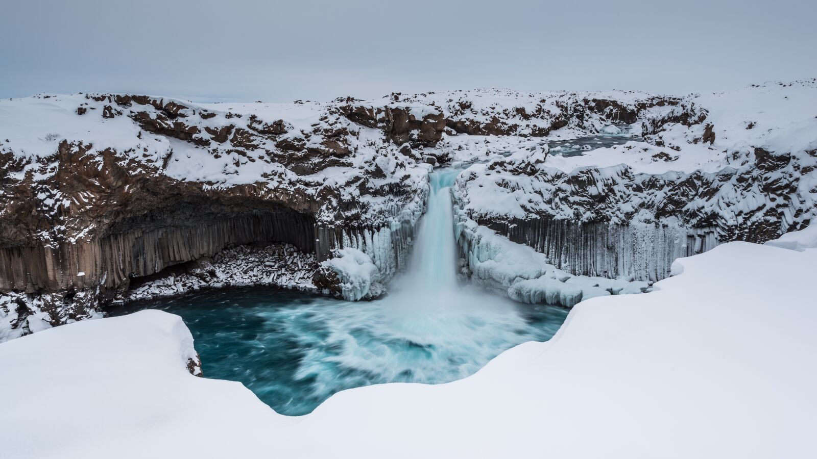 Nikon D800 sample photo. Iceland, aldeyjarfoss, winter photography