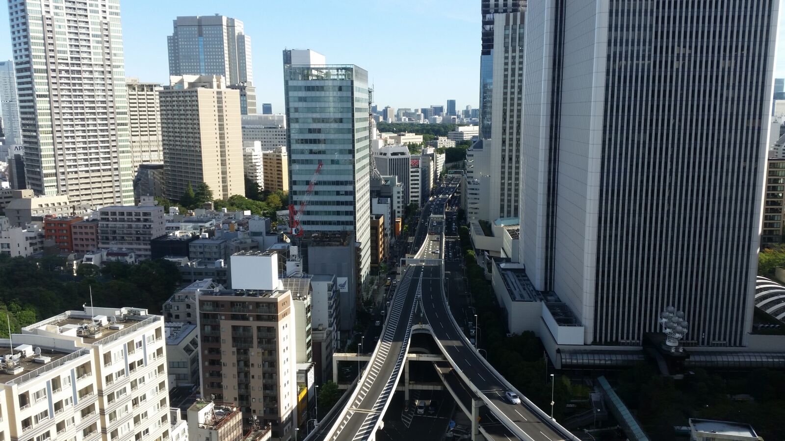Samsung Galaxy S5 sample photo. Highway, tokyo, skyscrapers photography