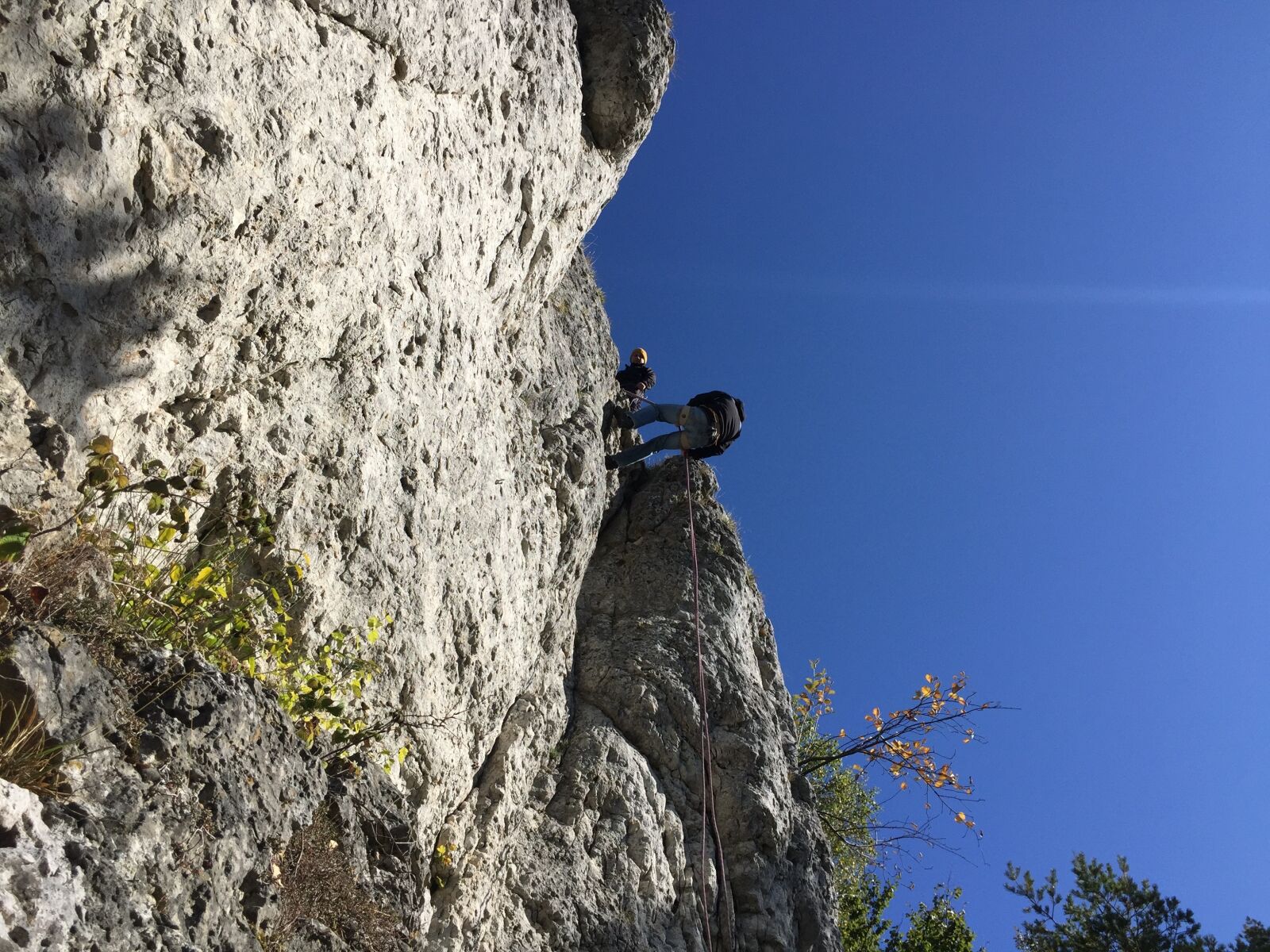 iPhone 6 Plus back camera 4.15mm f/2.2 sample photo. Abseil, rock, climb photography
