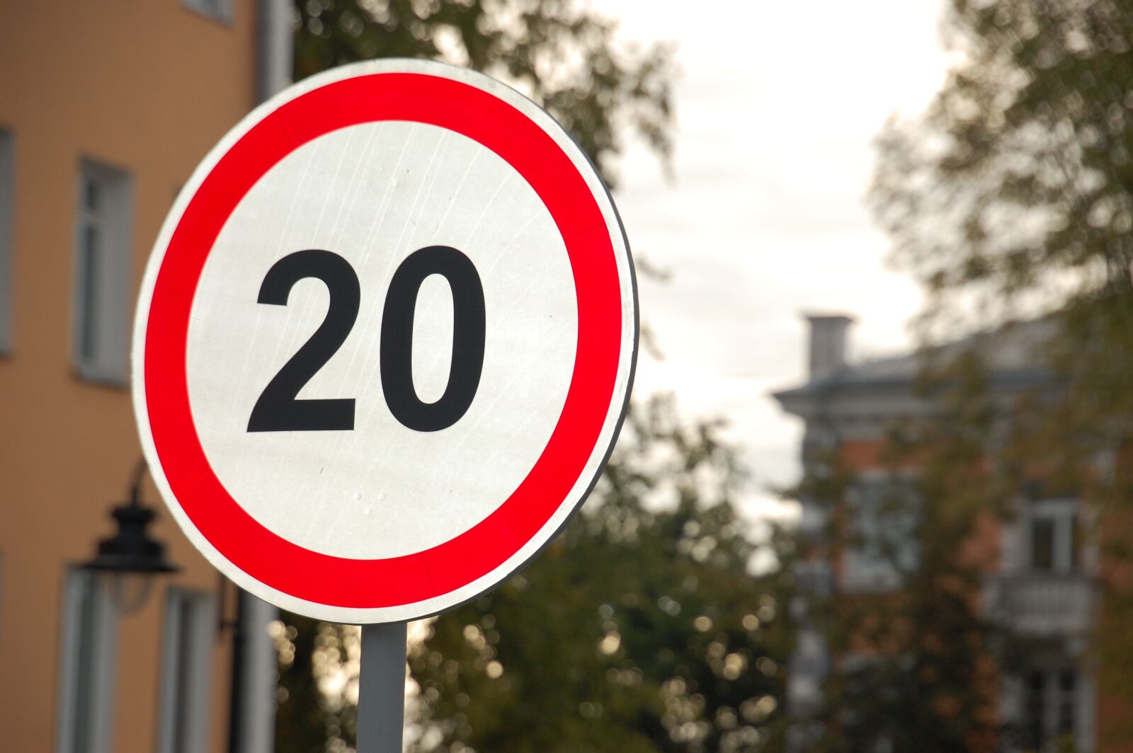 Nikon D40 sample photo. Road sign, speed limit photography