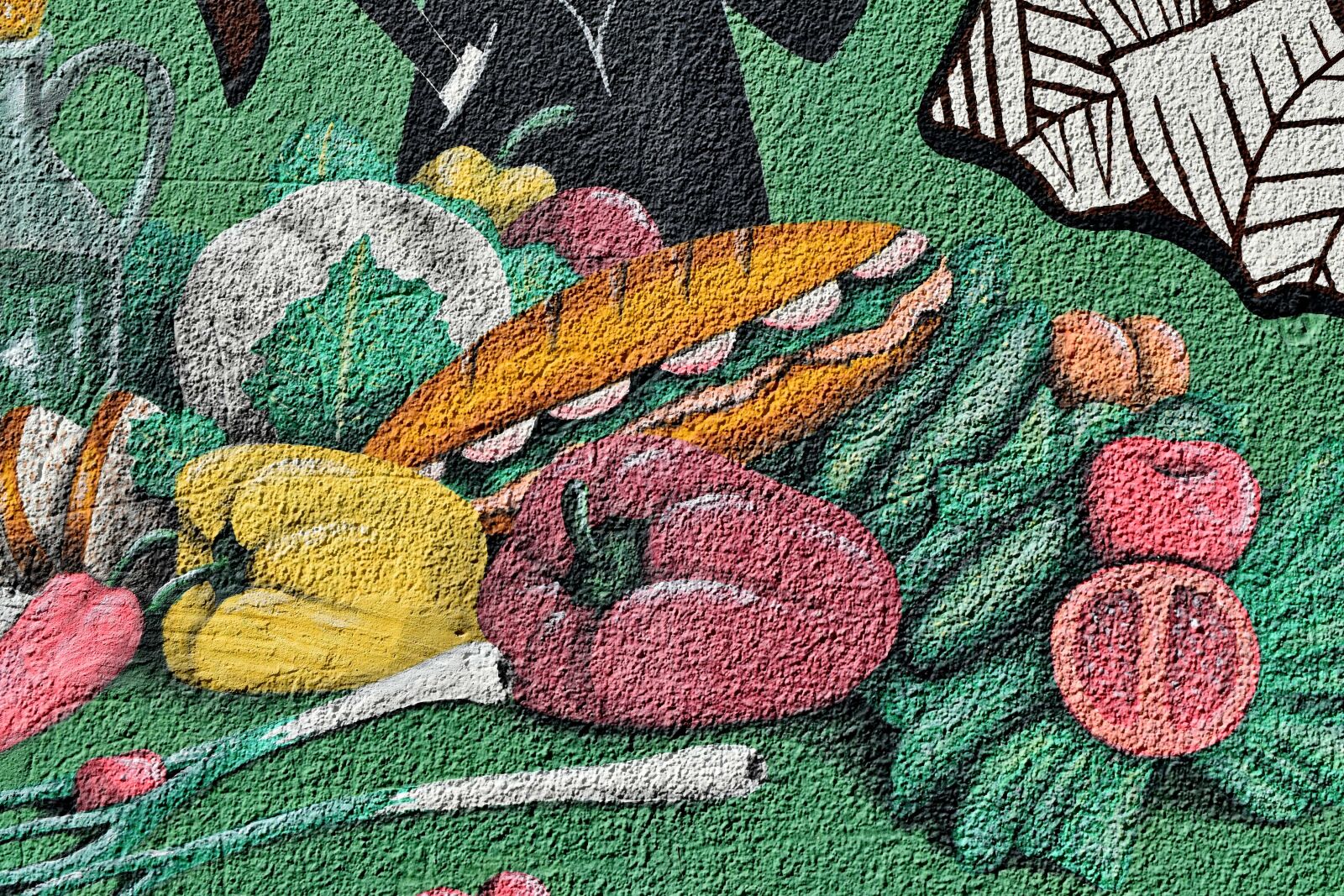Nikon D5500 sample photo. Colorful, food, graffiti, vegetables photography