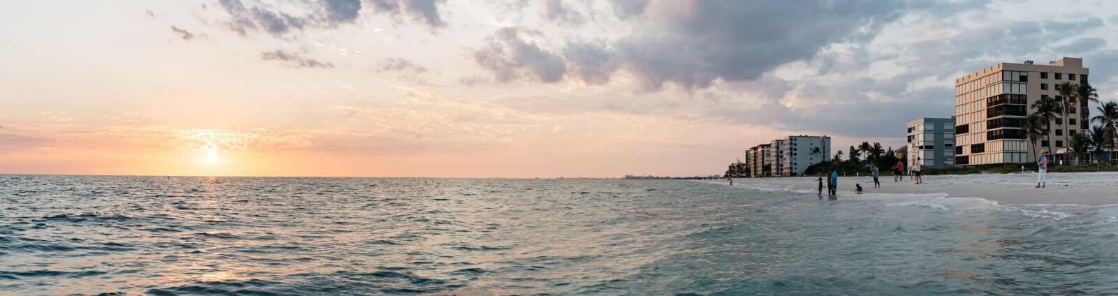 Canon EOS 6D + Canon EF 50mm F1.8 STM sample photo. Sunset, beach, ocean, panorama photography