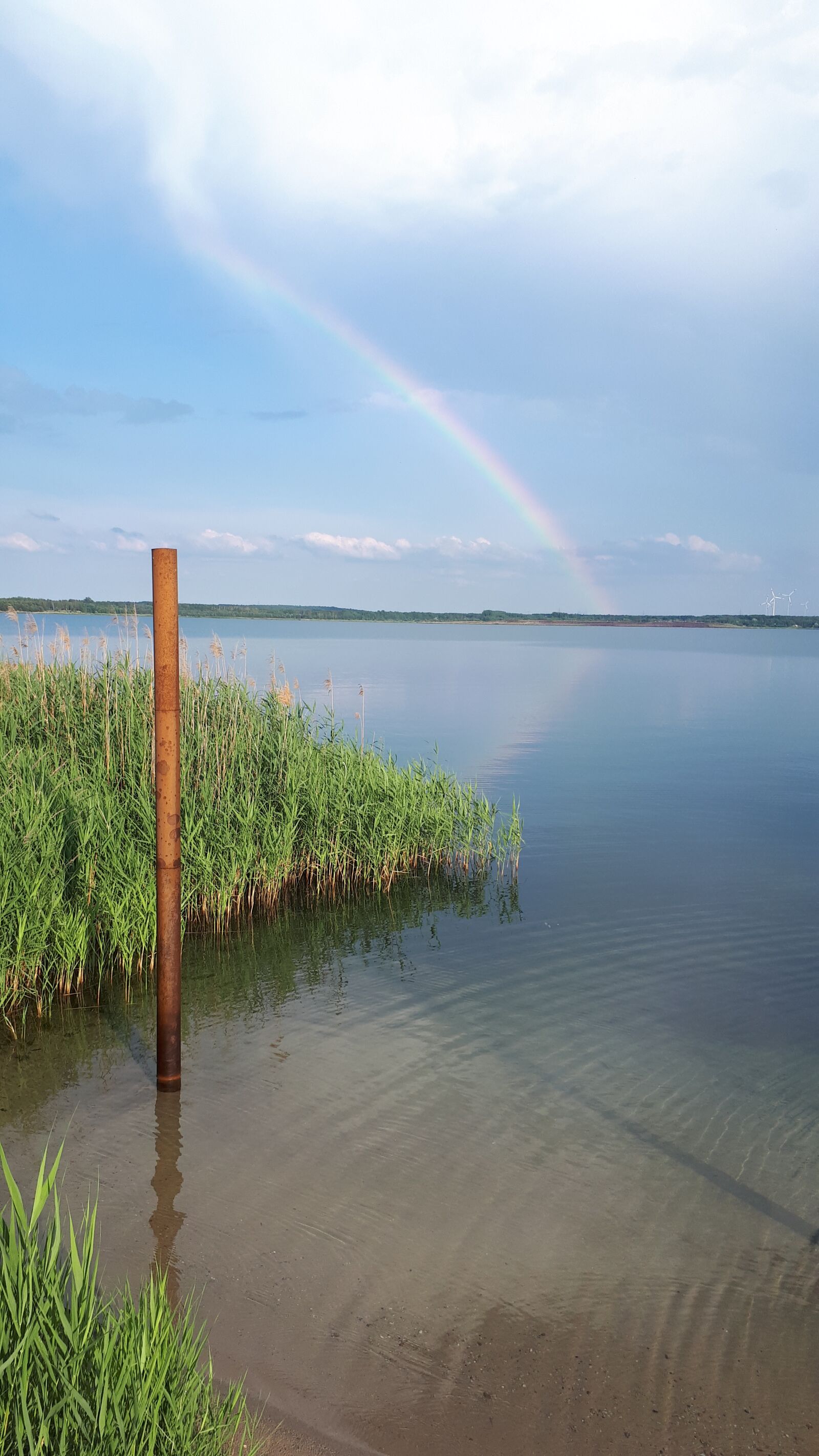 Samsung Galaxy A5(2017) sample photo. Lake, sun, rainbow photography
