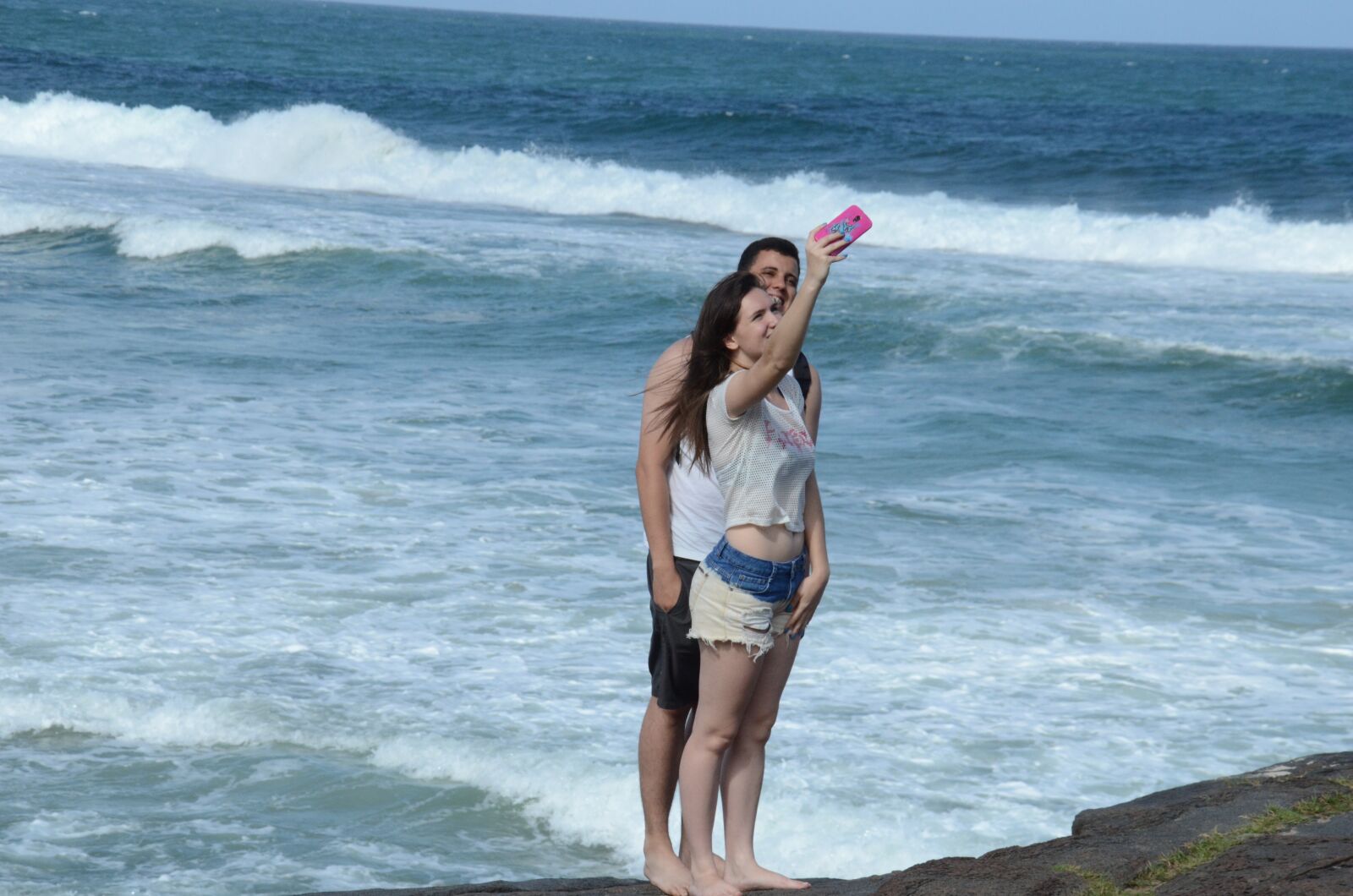 Nikon D7000 sample photo. Selfie, casal, beach photography