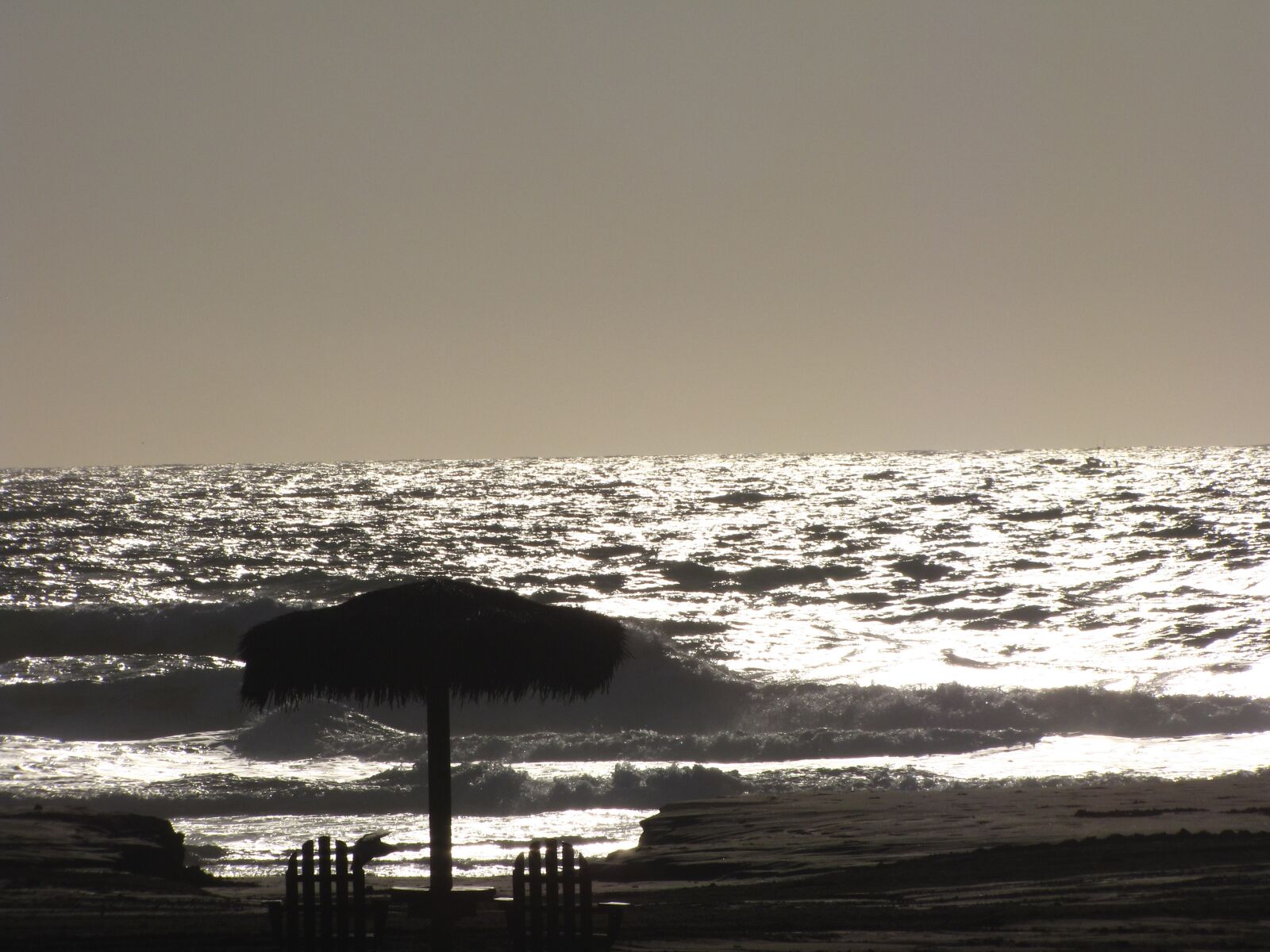 Canon PowerShot SX10 IS sample photo. Ocean, silver, cabana photography