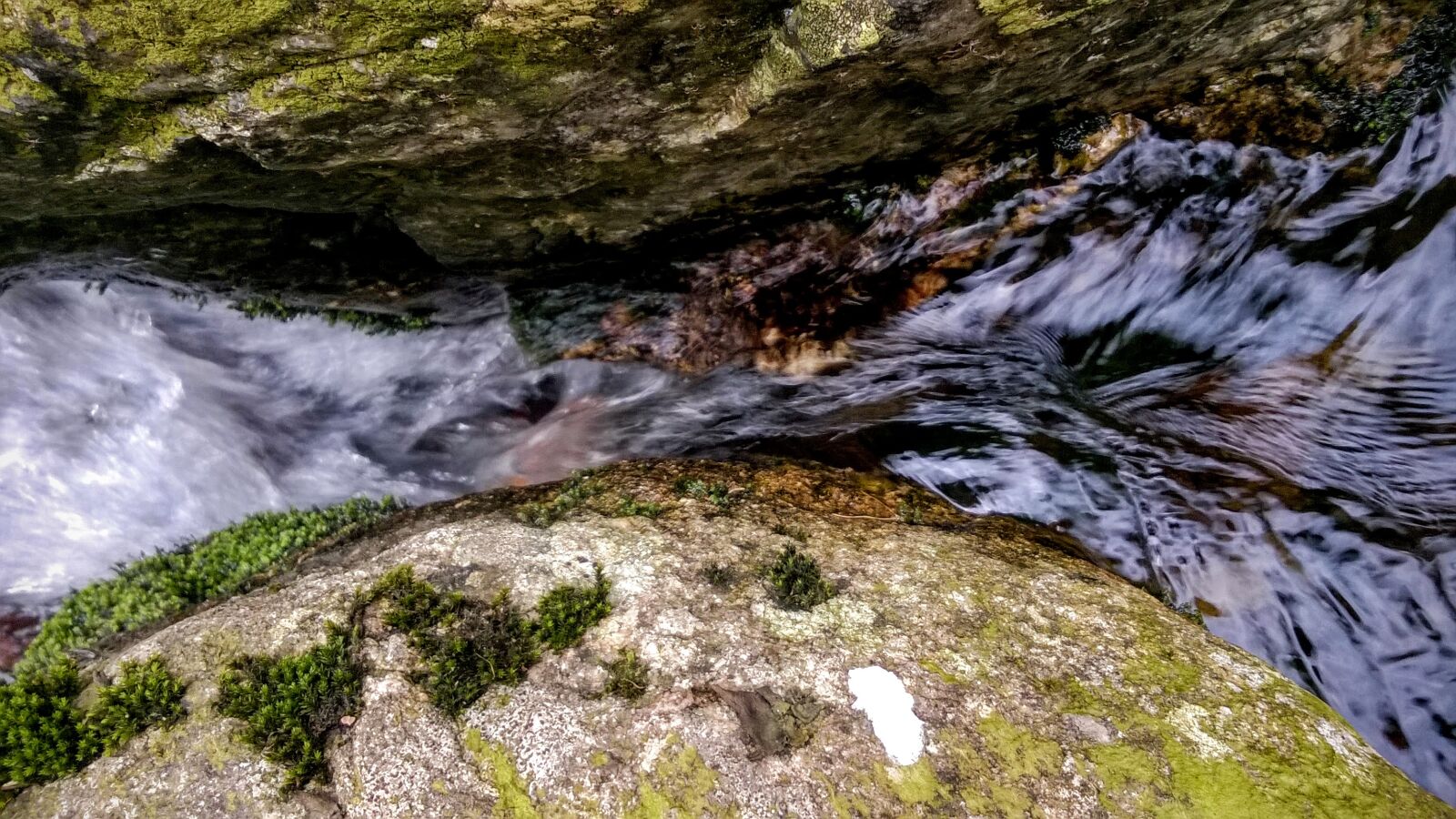 Nokia Lumia 735 sample photo. Flow, moss, river, rock photography