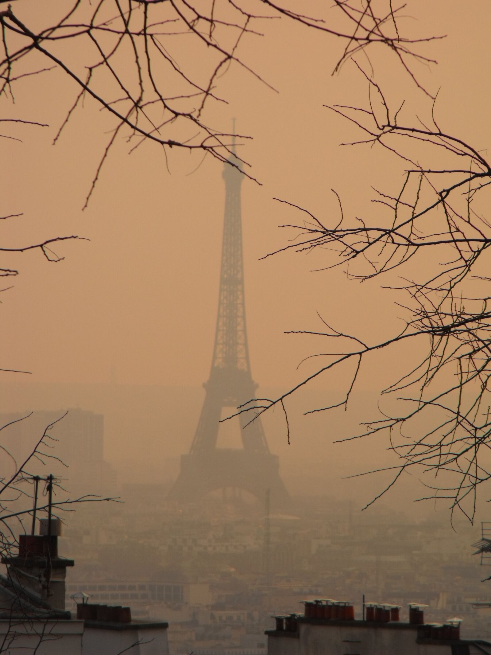 Fujifilm FinePix S1500 sample photo. Paris, smog, eiffel tower photography