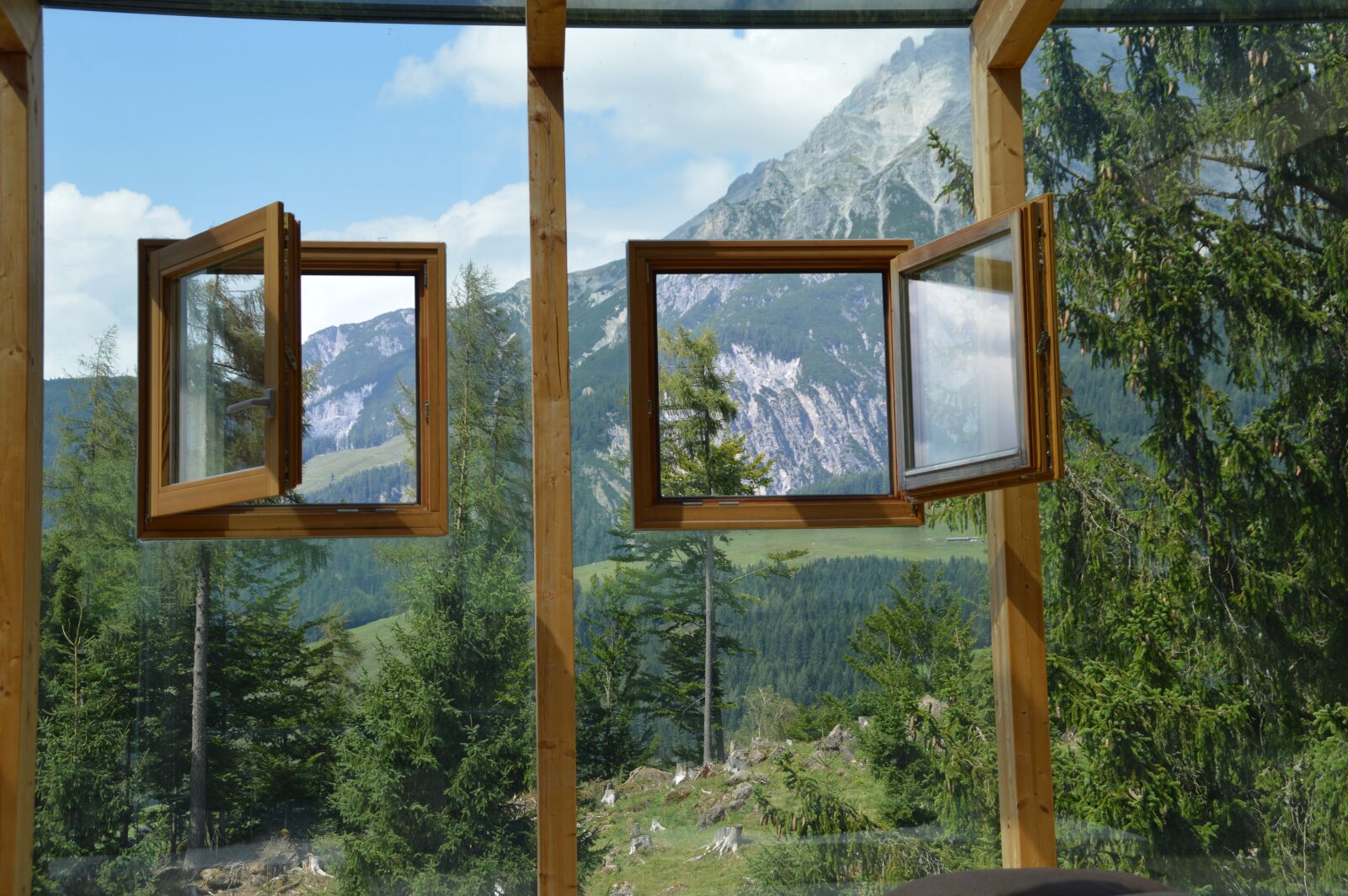 Nikon D3200 sample photo. Window, wood, sky photography