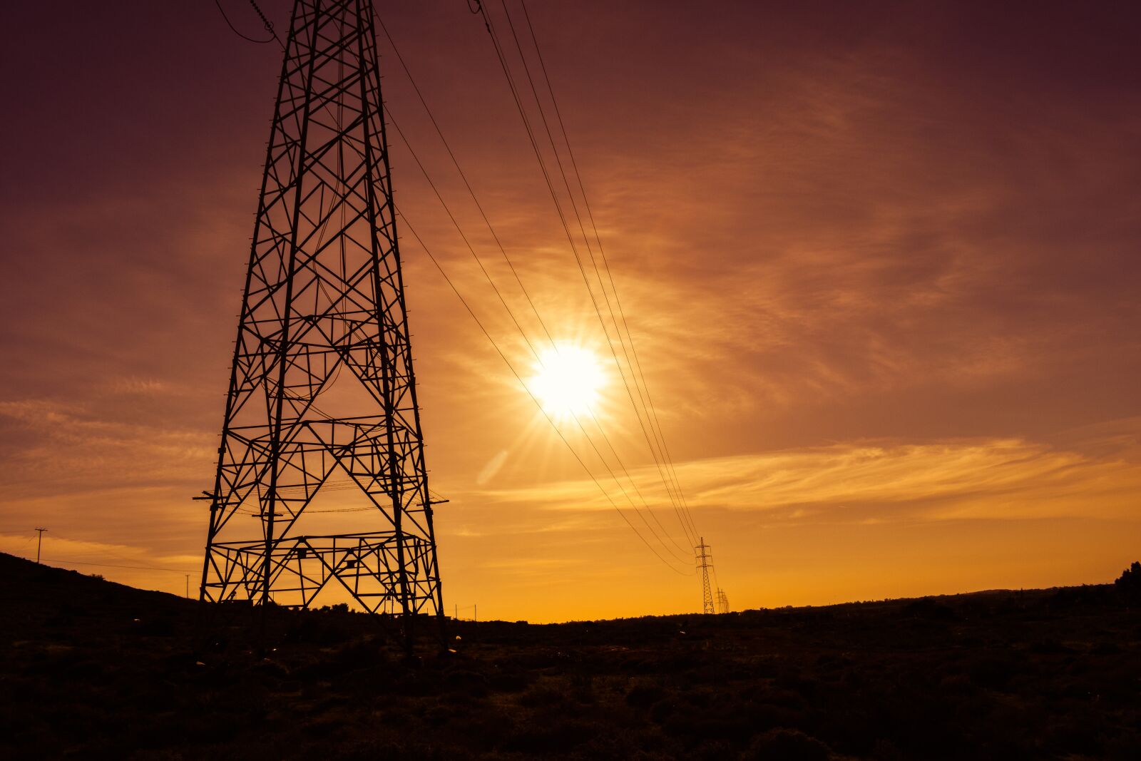 Nikon D3300 sample photo. Pylon, electricity, power photography