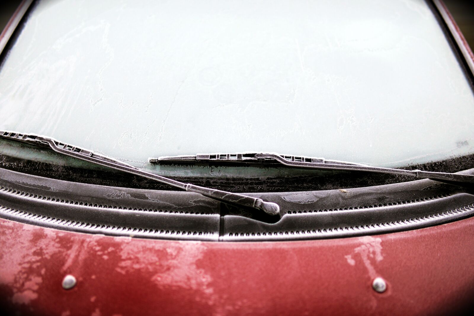 Nikon D610 sample photo. Windshield, windshield wipers, frozen photography