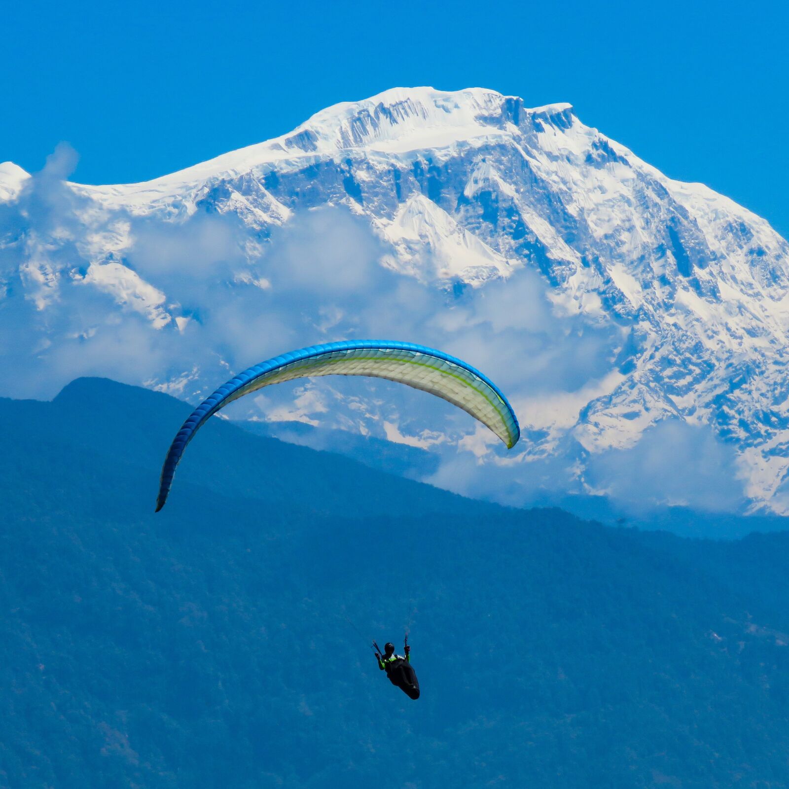 Canon PowerShot SX60 HS sample photo. Pokhara, paragliding, gliders photography