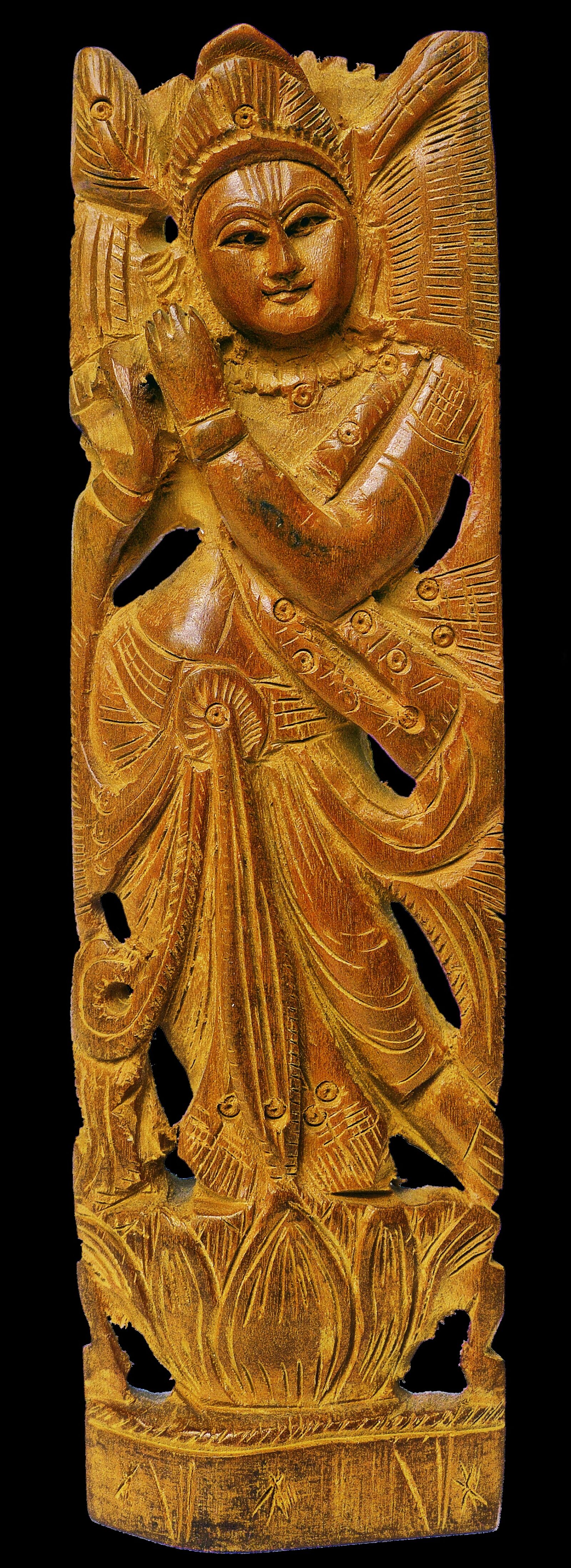 Panasonic Lumix DMC-FZ1000 sample photo. Krishna, holzfigur, hand carved photography