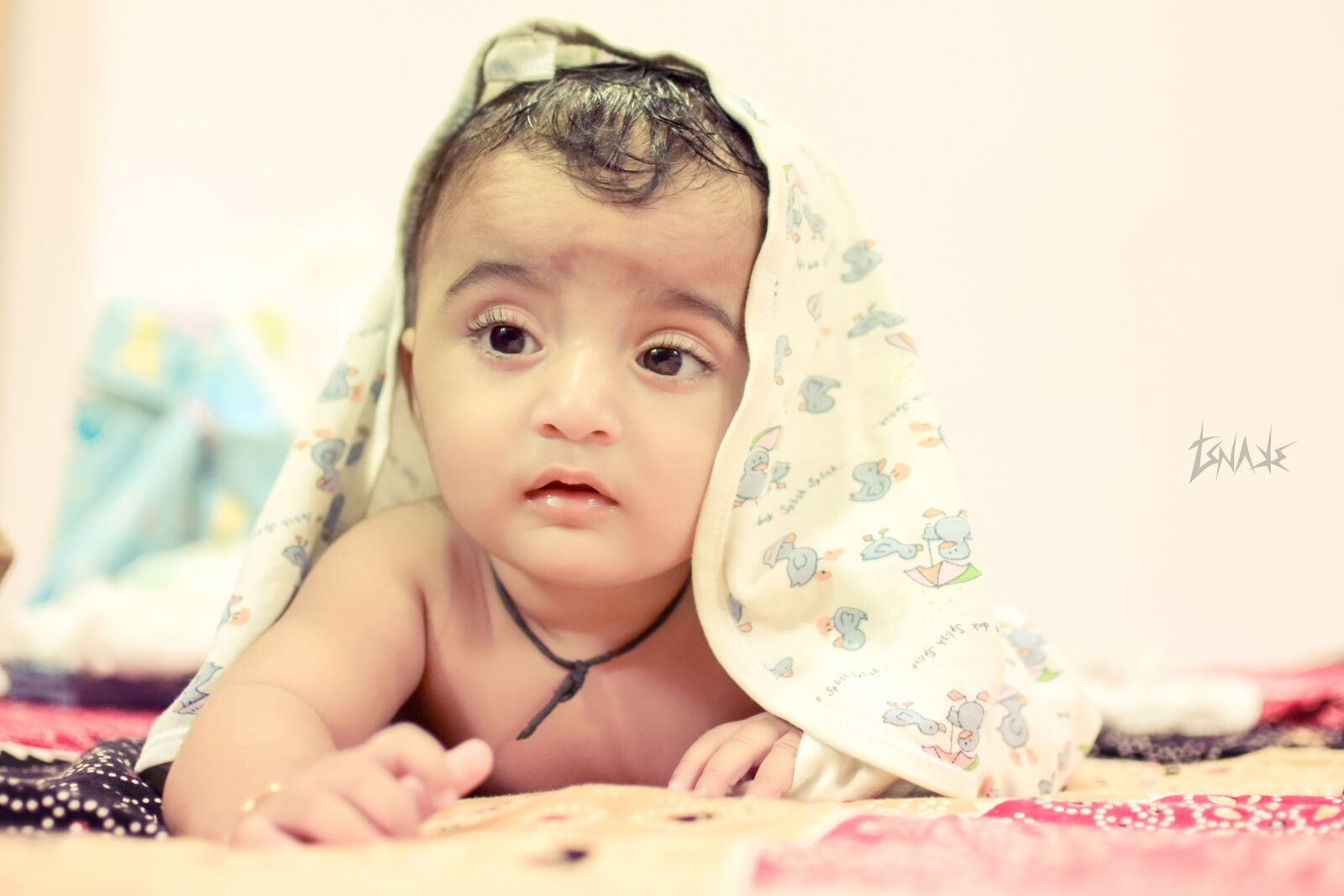 Nikon AF-S DX Nikkor 35mm F1.8G sample photo. Baby, cute, indian, indoor photography