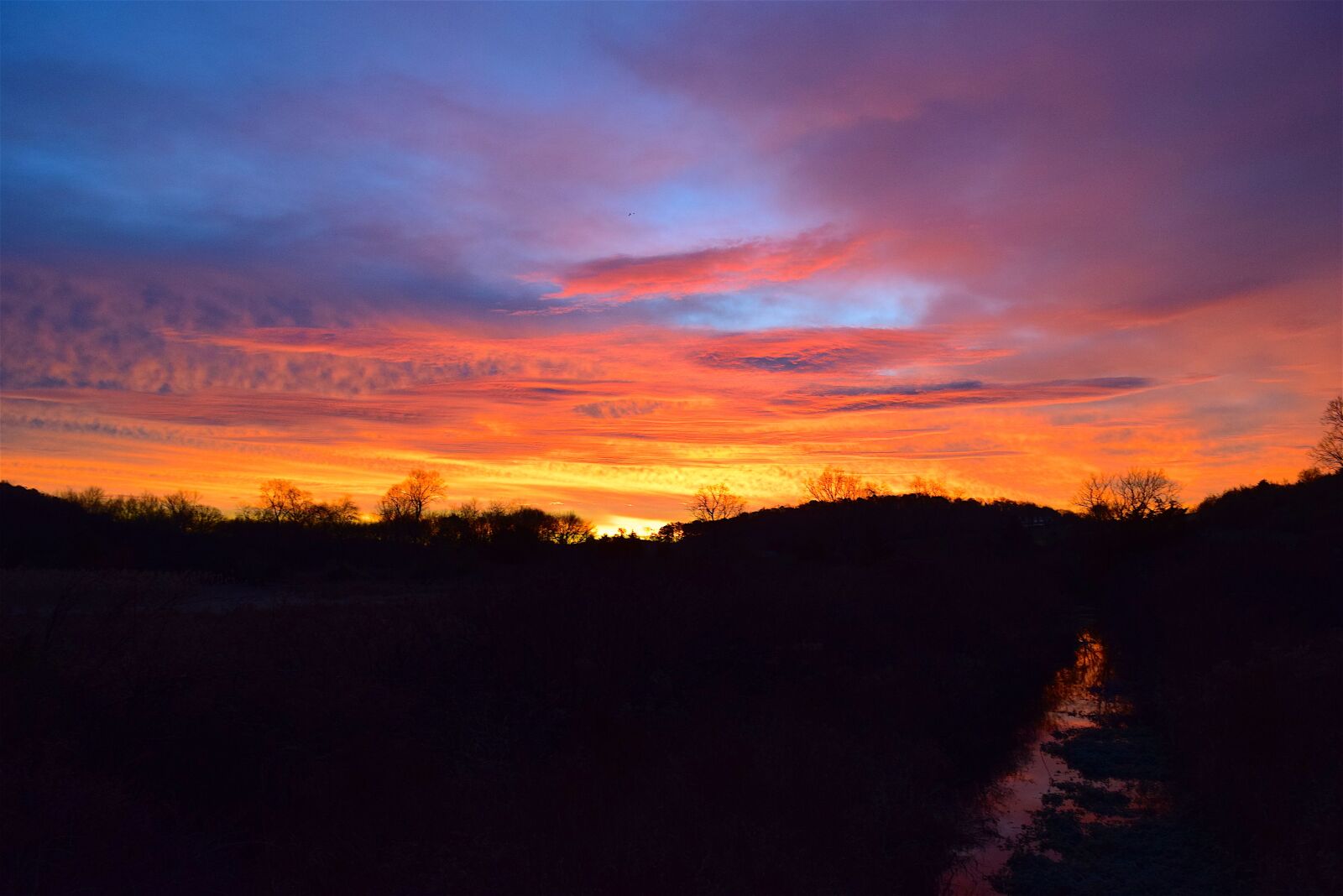 Nikon D3300 sample photo. Sunrise, sky, stream photography