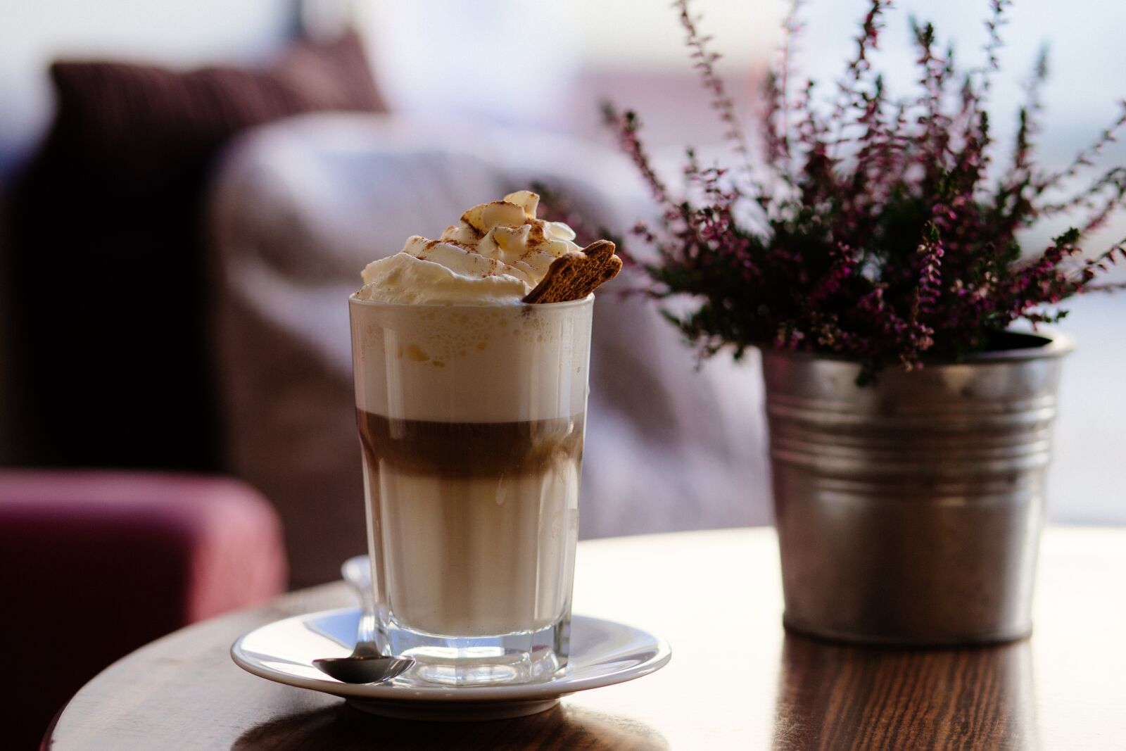 Canon EF 85mm F1.8 USM sample photo. Blur, cappuccino, chocolate photography